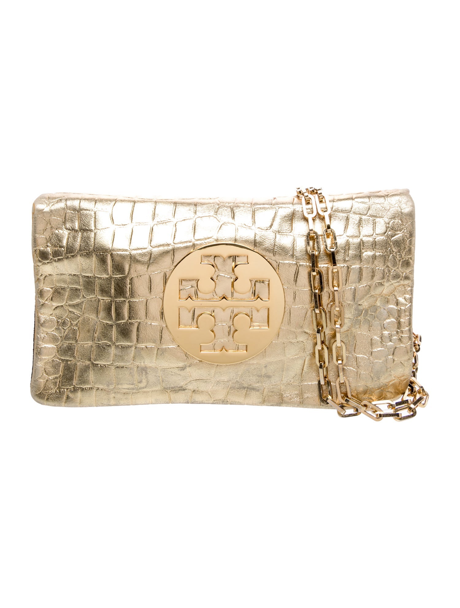 Tory Burch Embossed Leather Shoulder Bag