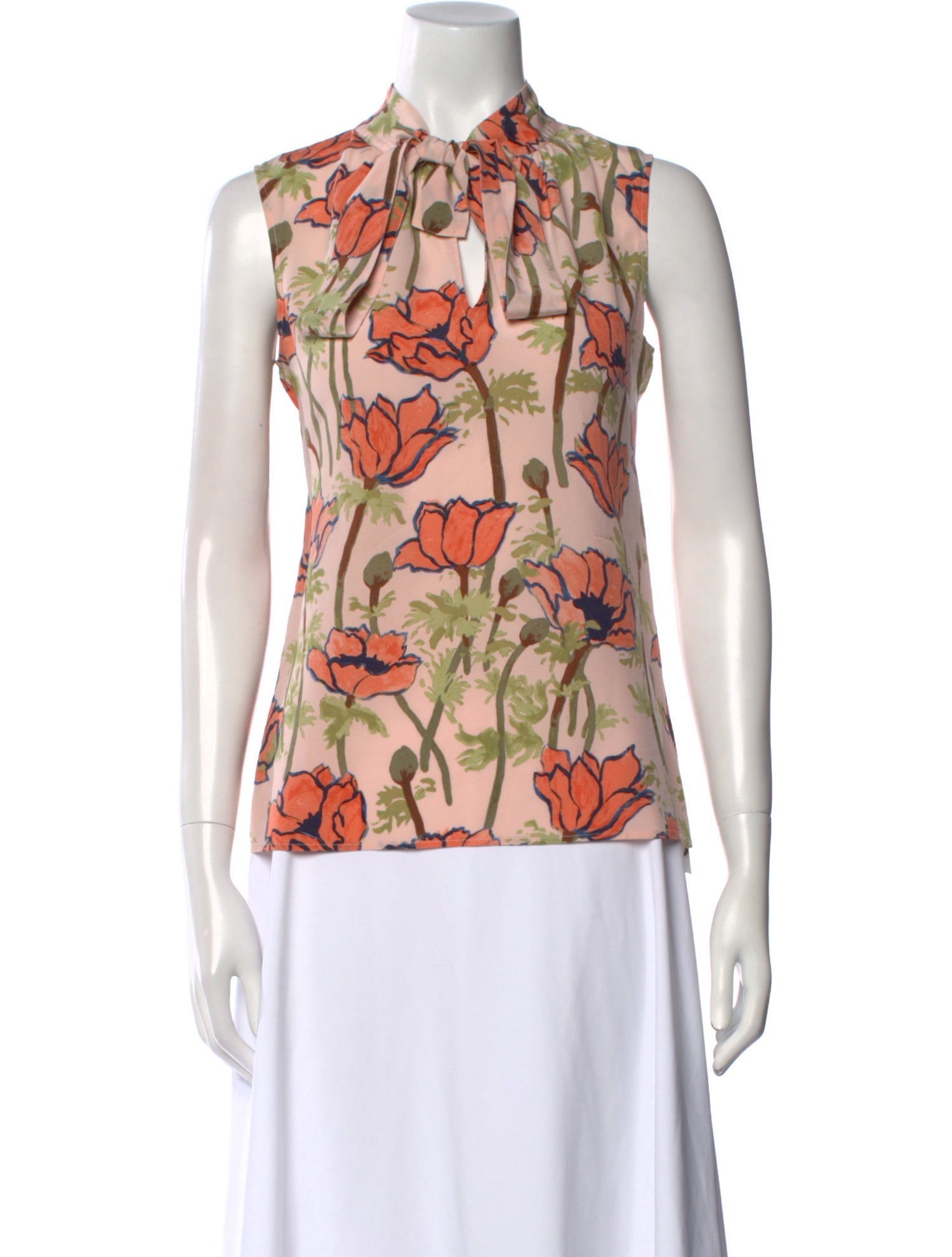 Tory Burch Silk Floral Print Blouse