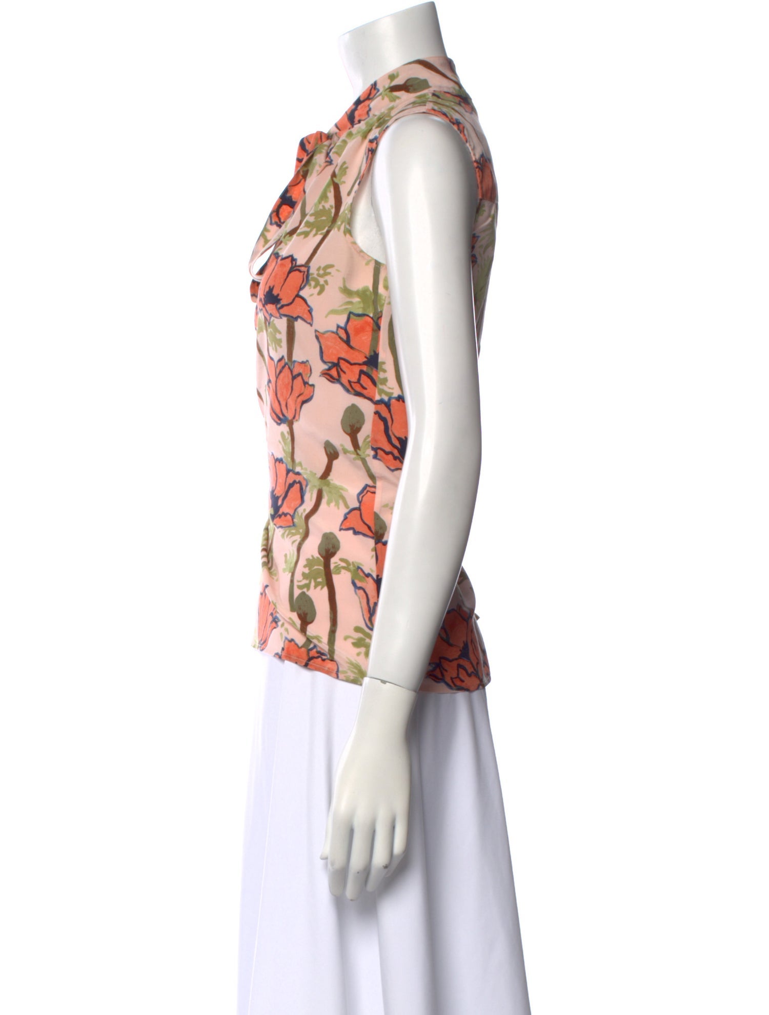 Tory Burch Silk Floral Print Blouse