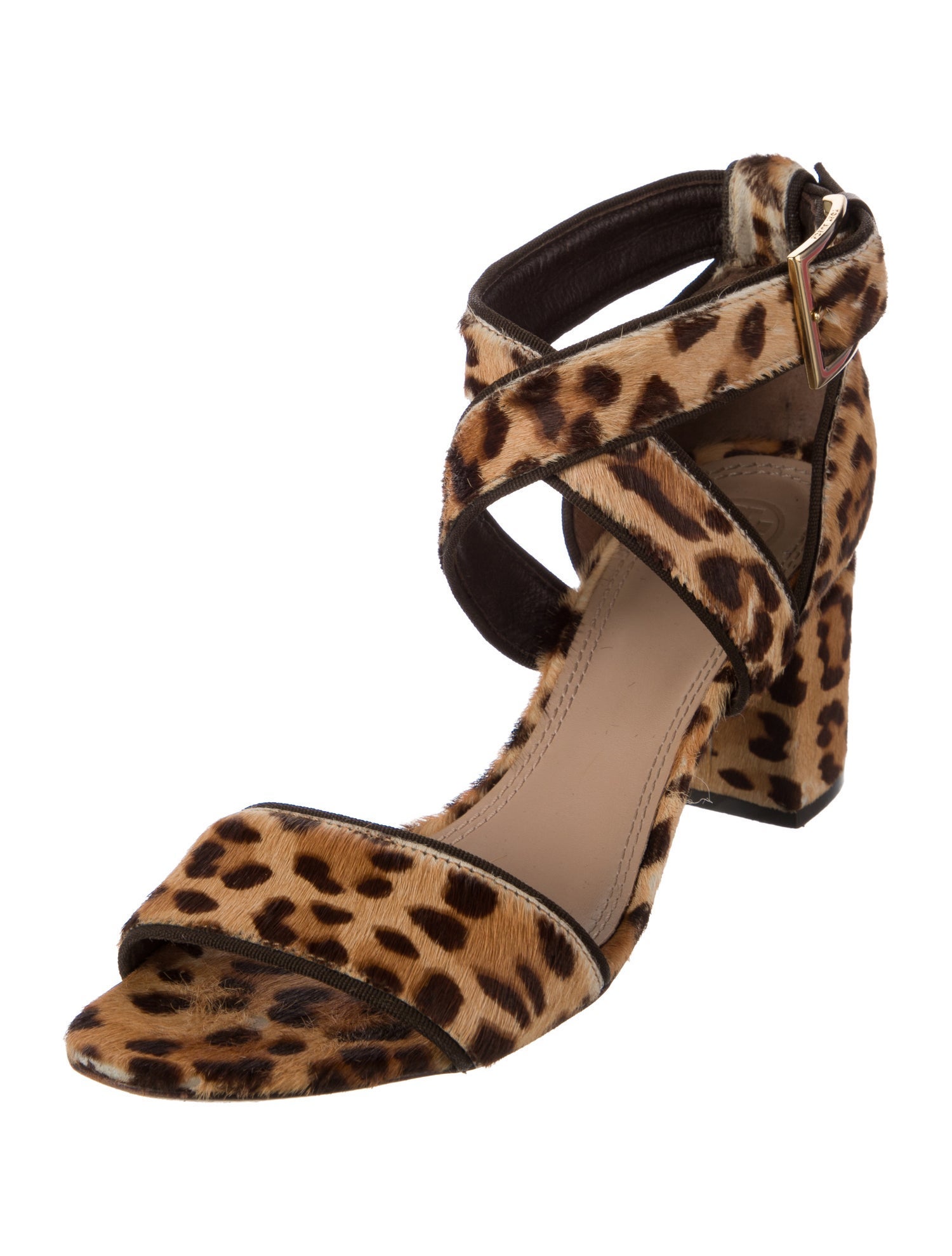 Tory Burch Ponyhair Animal Print Sandals