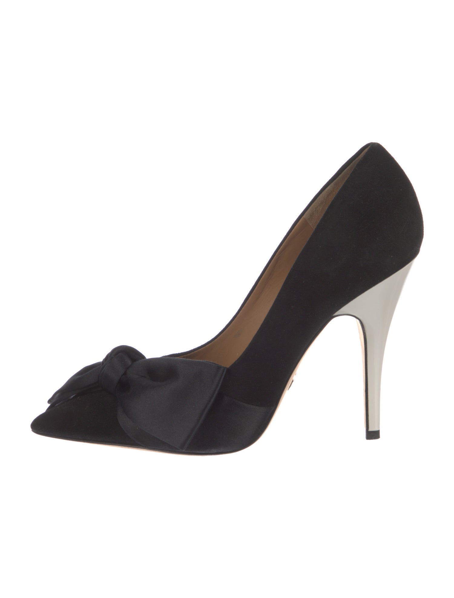 Tory Burch Suede Bow Accents D'Orsay Pumps