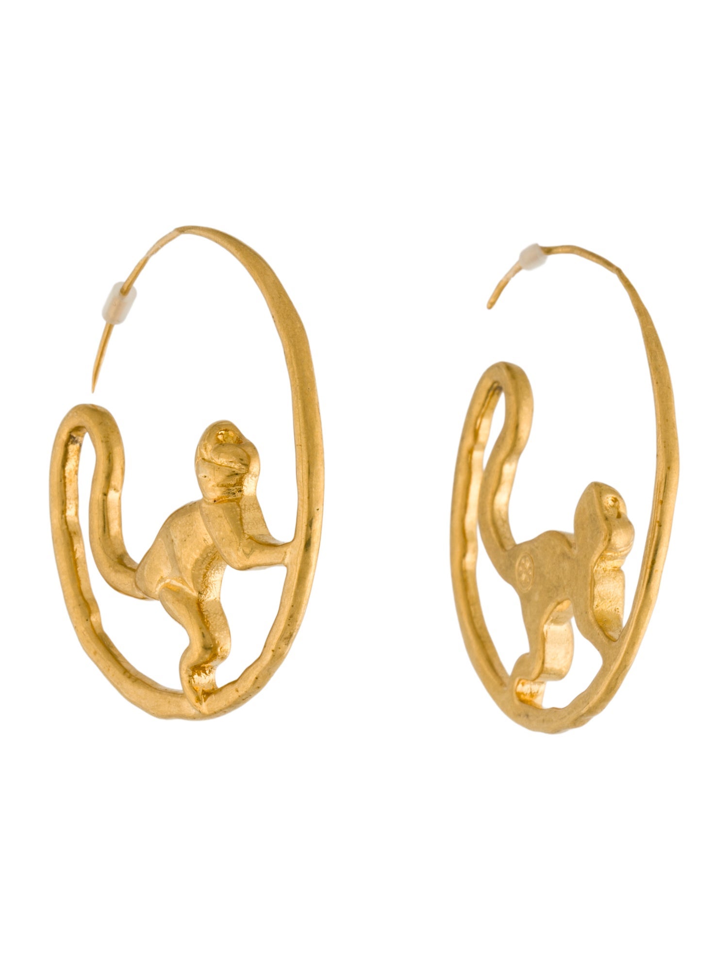 Tory Burch Monkey Hoop Earrings