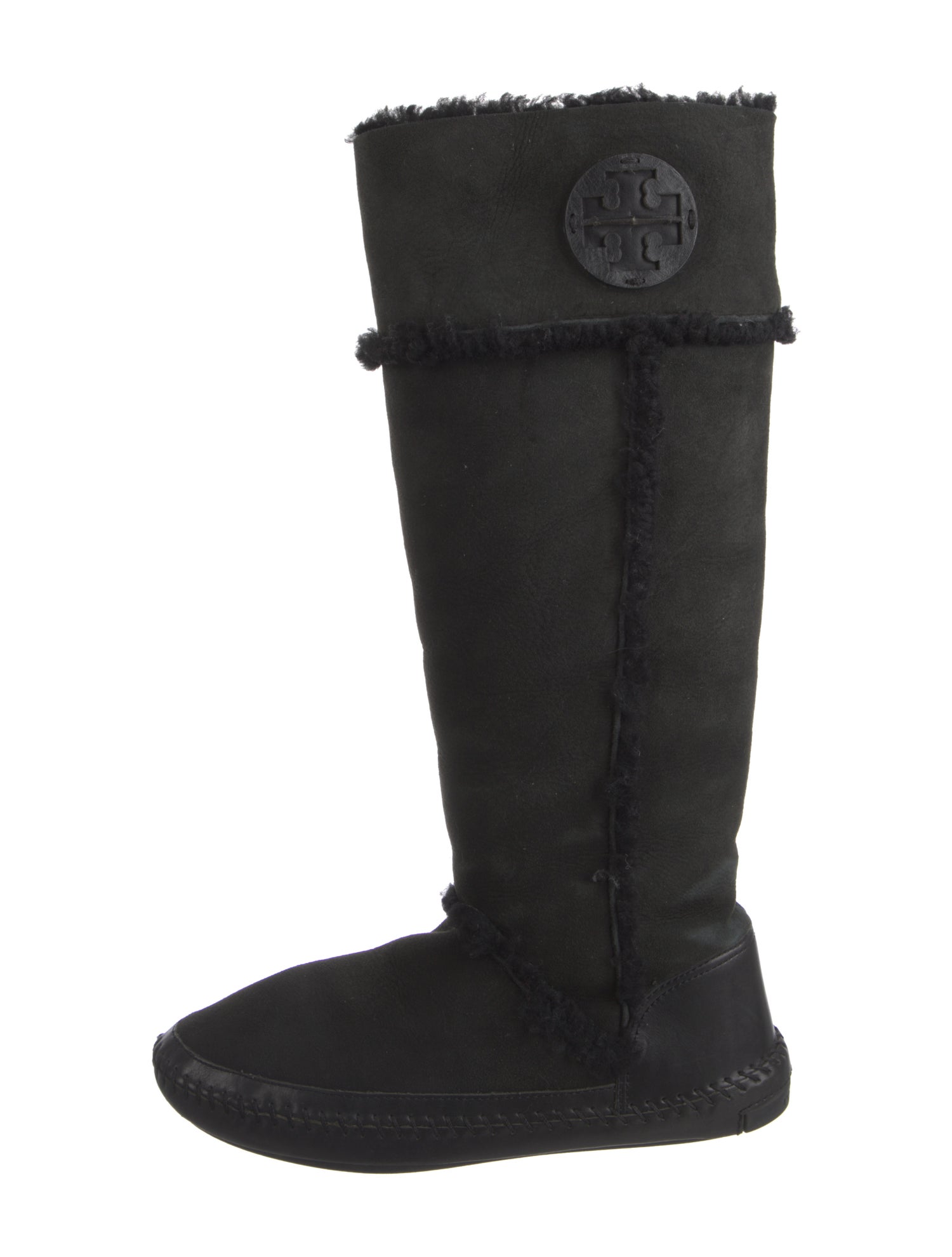 Tory Burch Suede Faux Fur Trim Boots