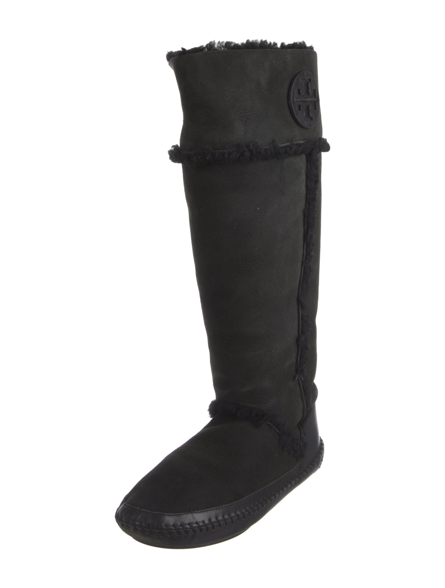 Tory Burch Suede Faux Fur Trim Boots