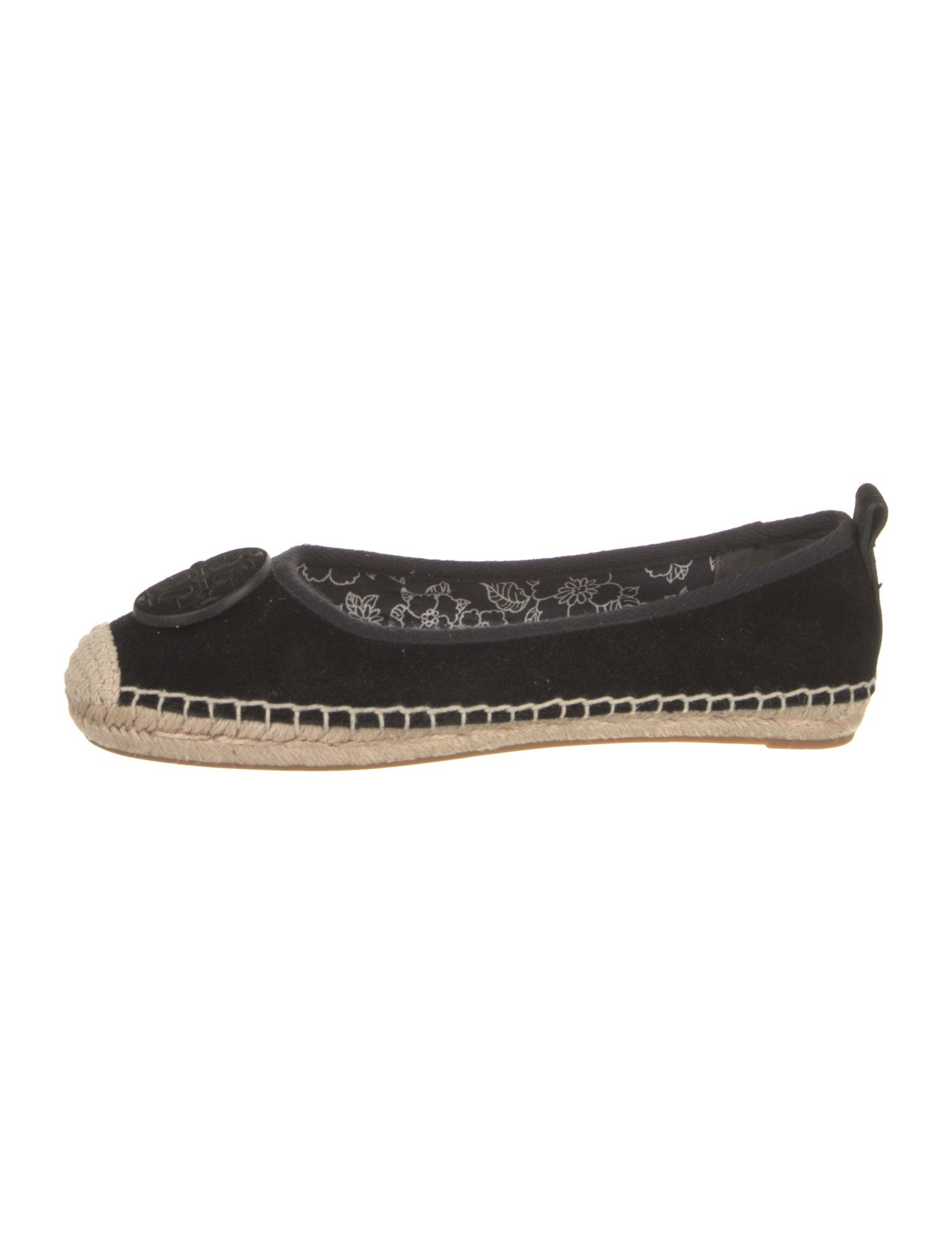 Tory Burch Suede Whipstitch Trim Espadrilles