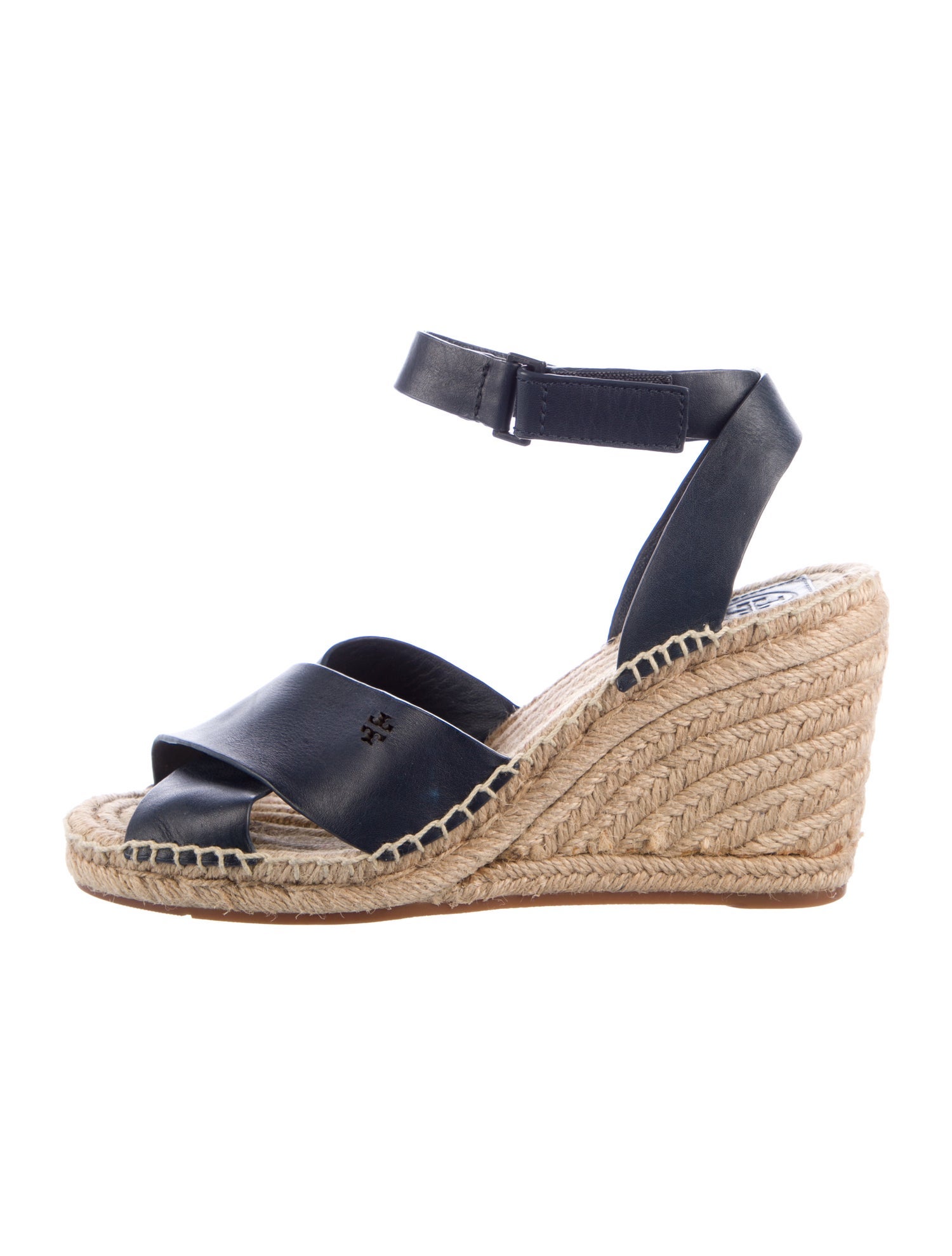Tory Burch Leather Whipstitch Trim Espadrilles