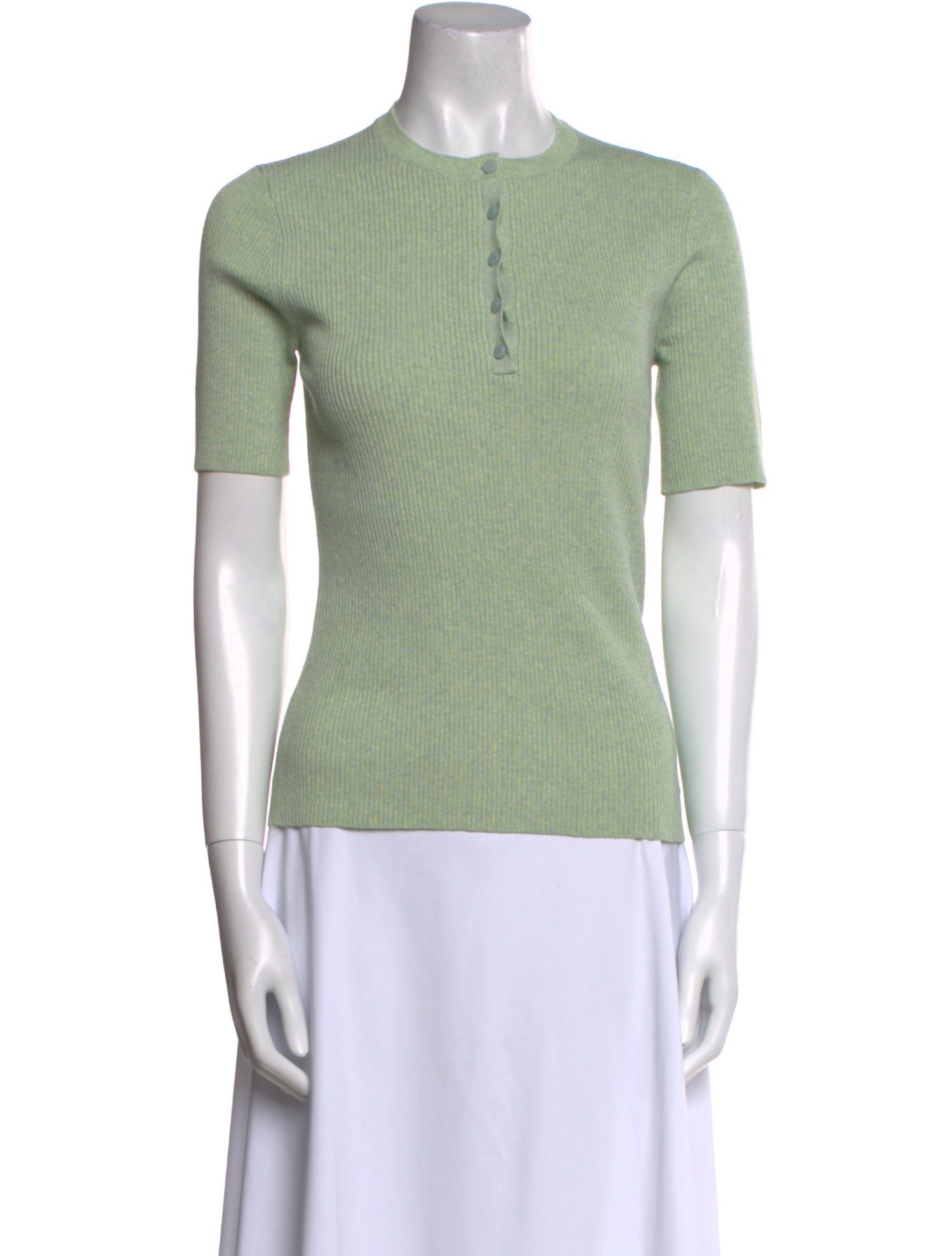 Tory Burch Crew Neck Short Sleeve Polo