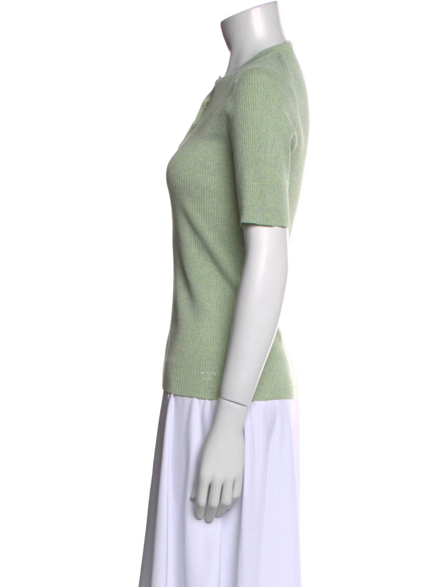 Tory Burch Crew Neck Short Sleeve Polo