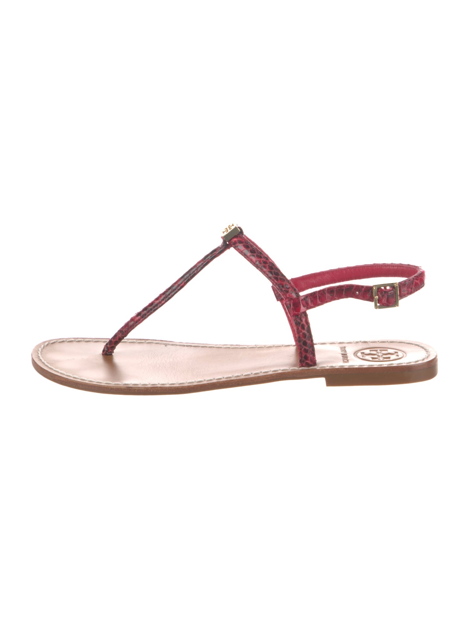 Tory Burch Leather T-Strap Sandals