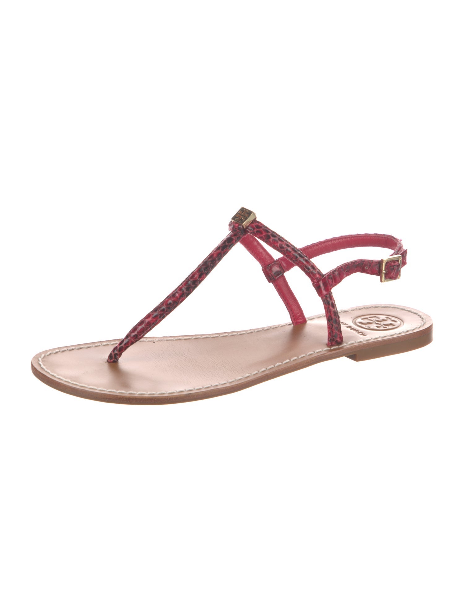 Tory Burch Leather T-Strap Sandals
