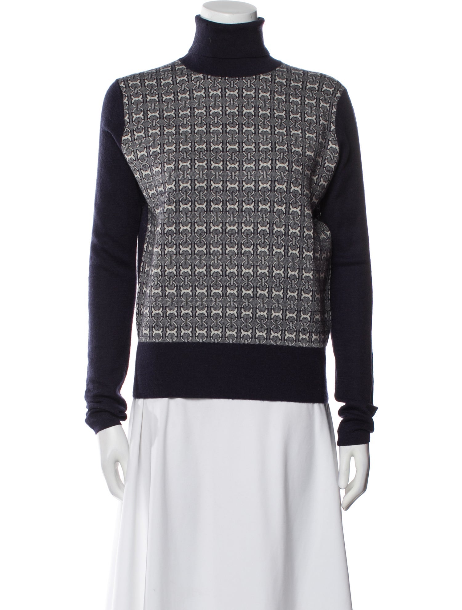Tory Burch Printed Turtleneck Sweater