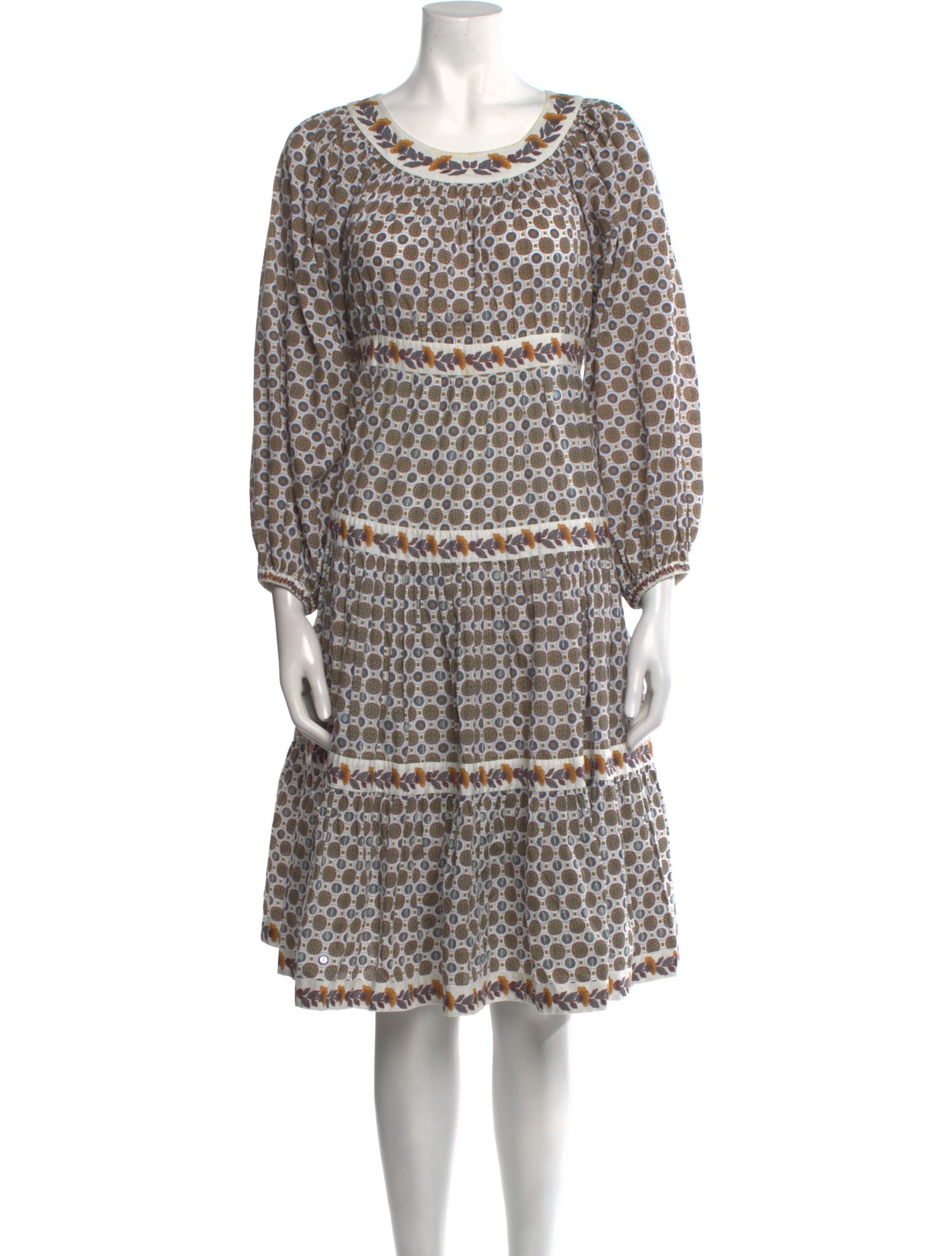 Tory Burch Polka Dot Print Knee-Length Dress