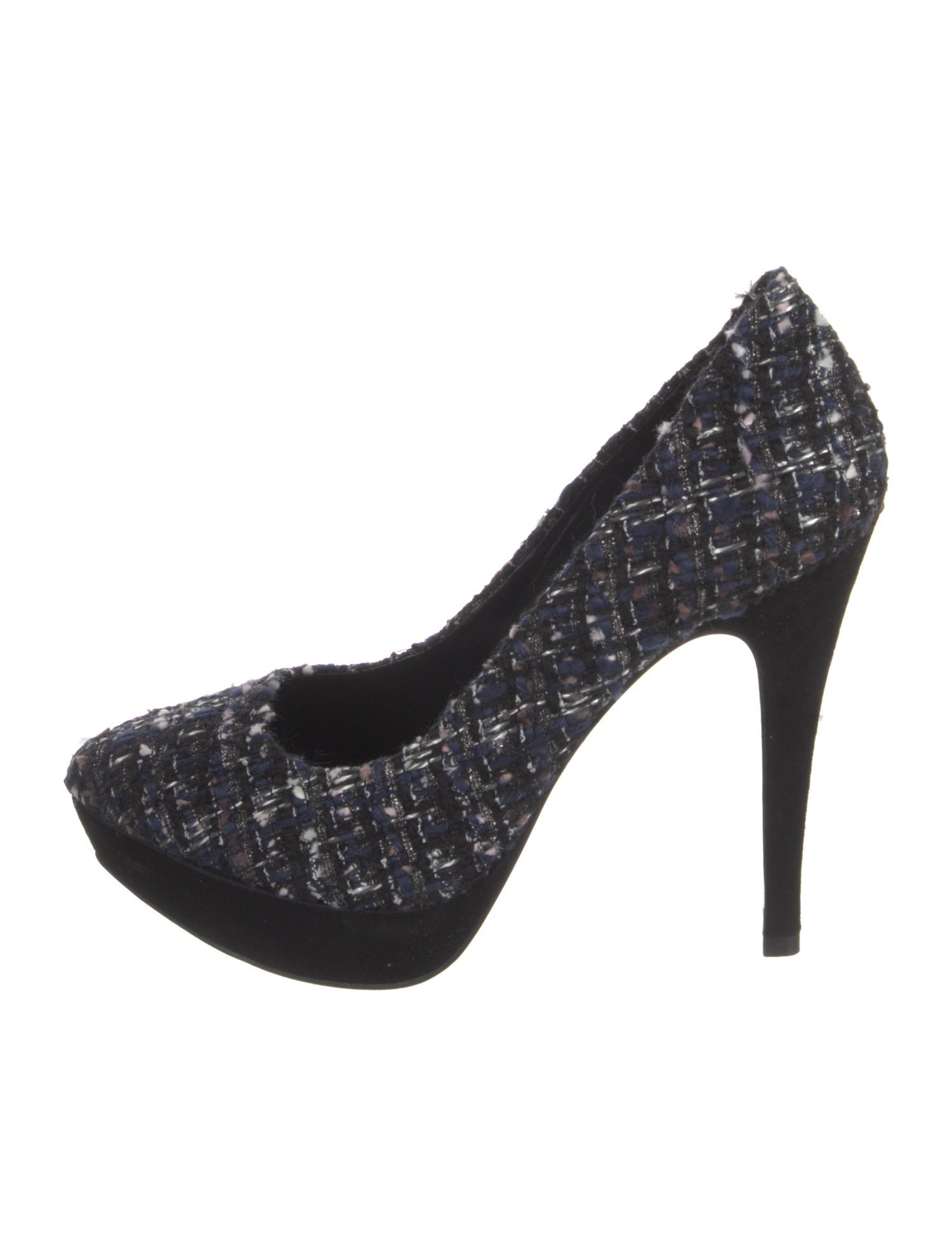Tory Burch Tweed Tweed Pattern Pumps
