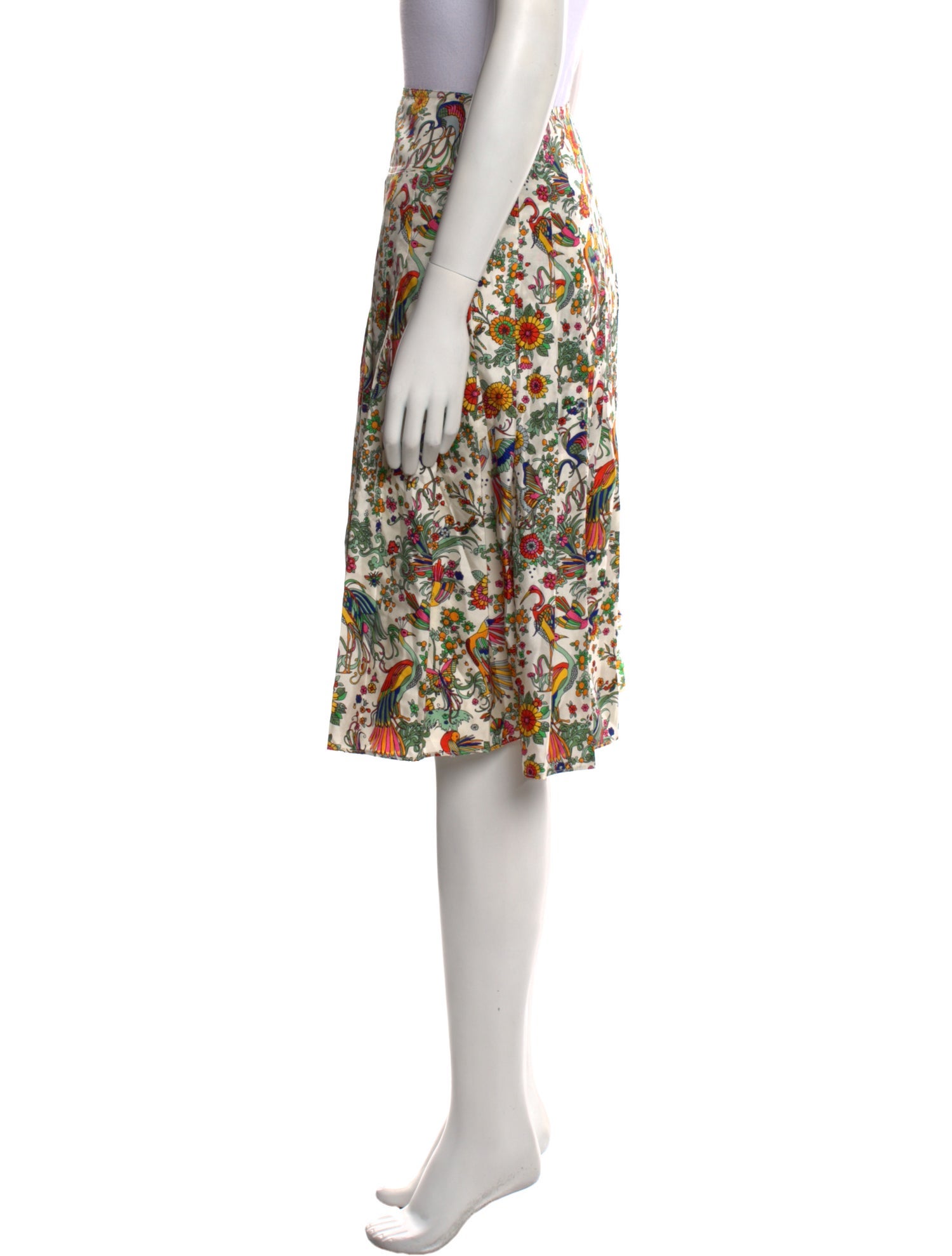 Tory Burch Floral Print Knee-Length Skirt