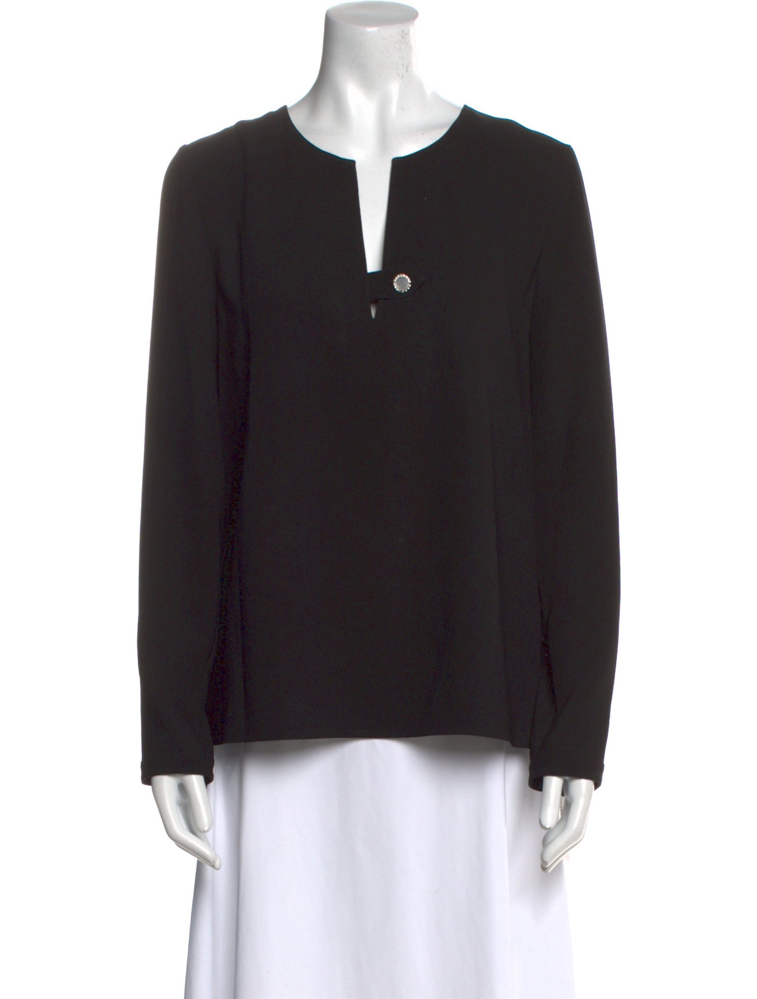 Tory Burch V-Neck Long Sleeve Blouse