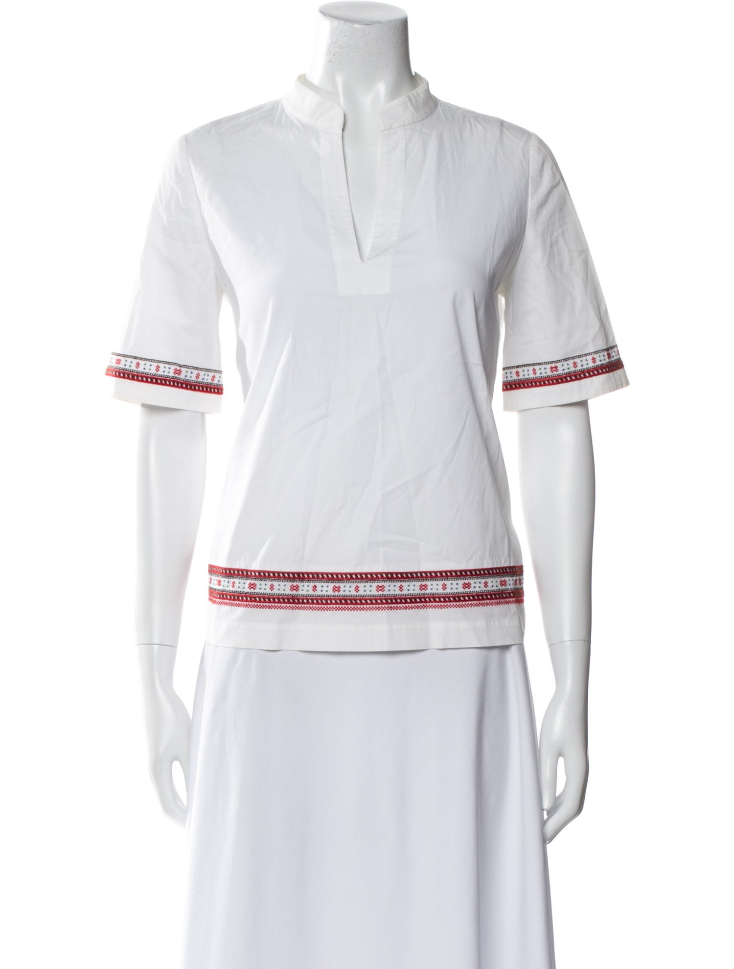 Tory Burch V-Neck Short Sleeve Tunic
