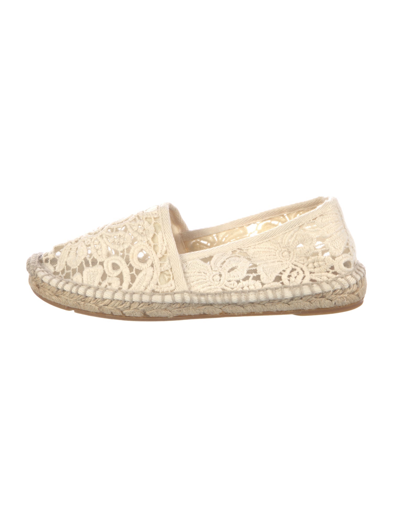 Tory Burch Lace Floral Print Espadrilles