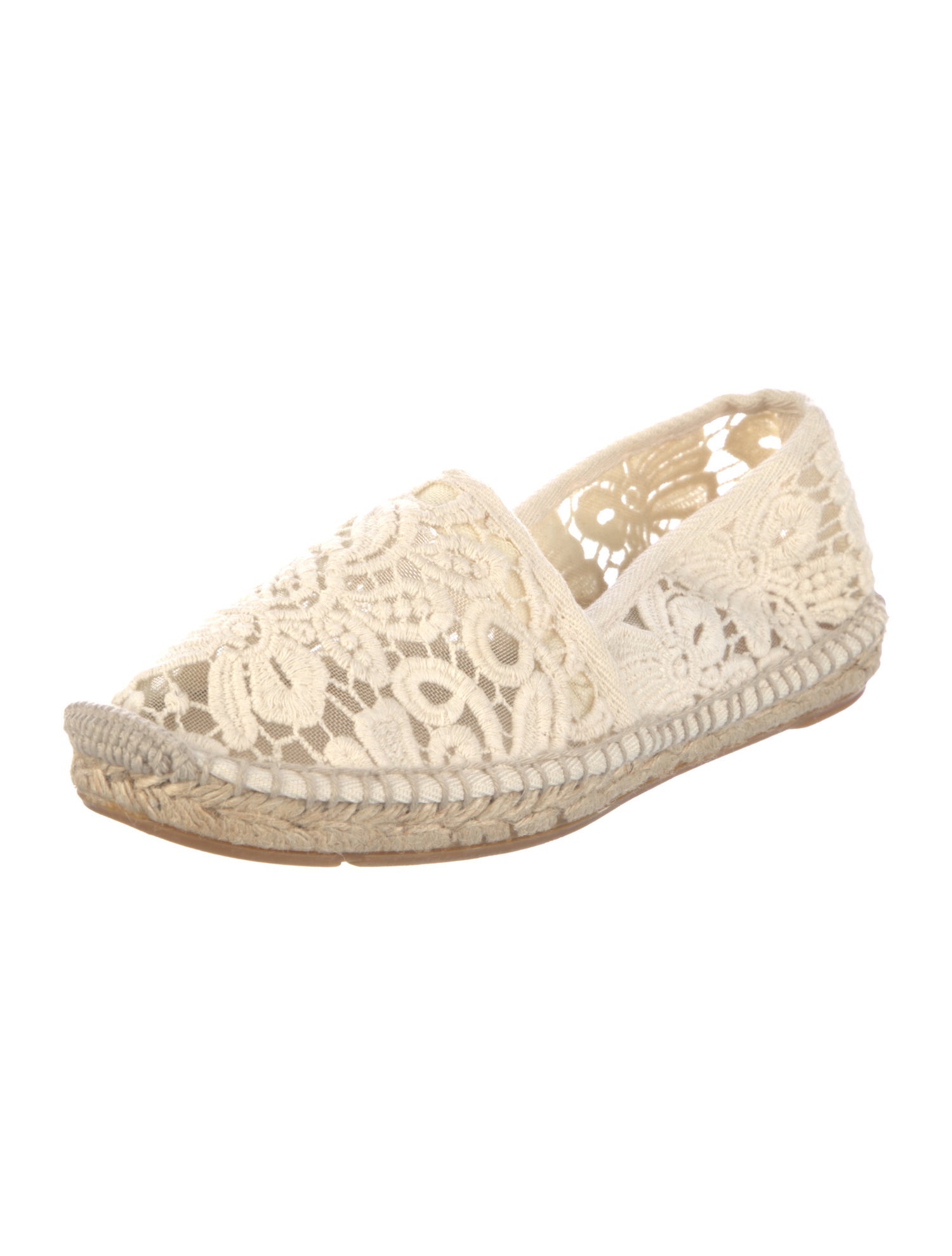 Tory Burch Lace Floral Print Espadrilles