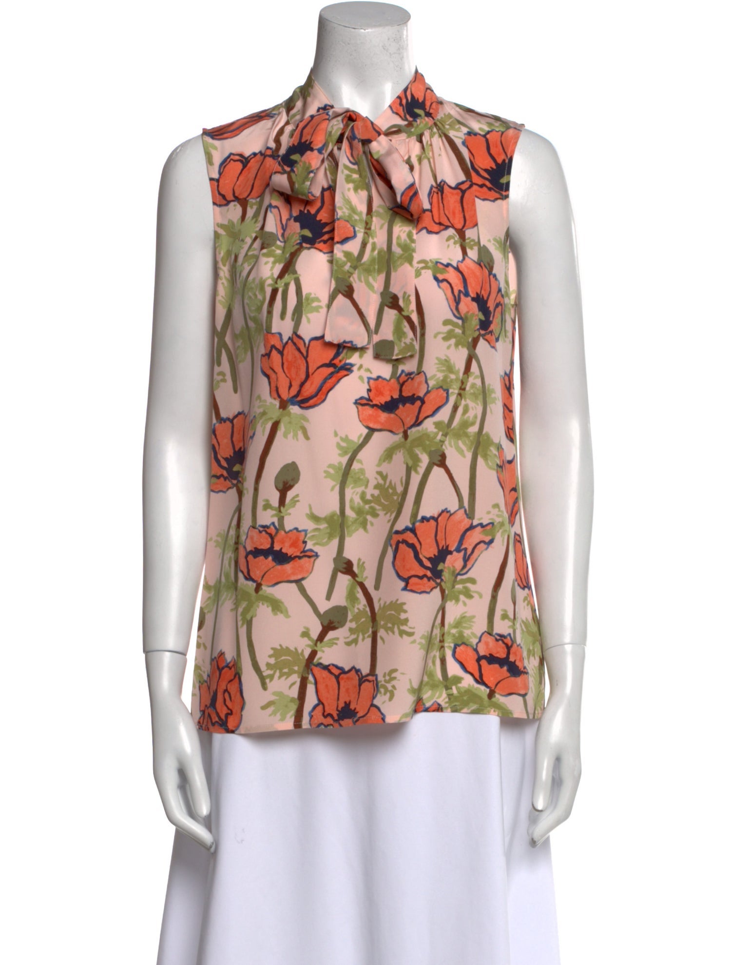 Tory Burch Silk Floral Print Blouse