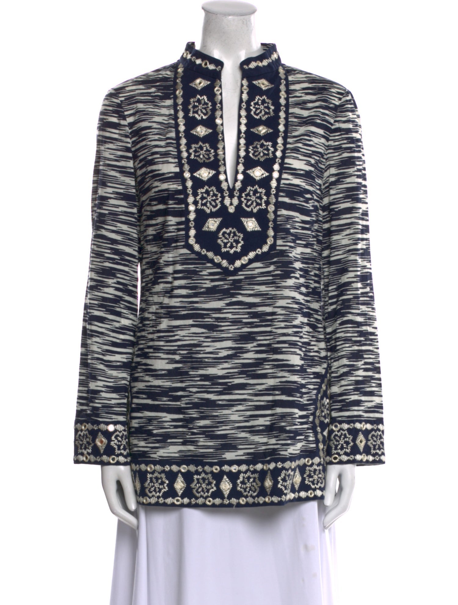Tory Burch Printed V-Neck Tunic