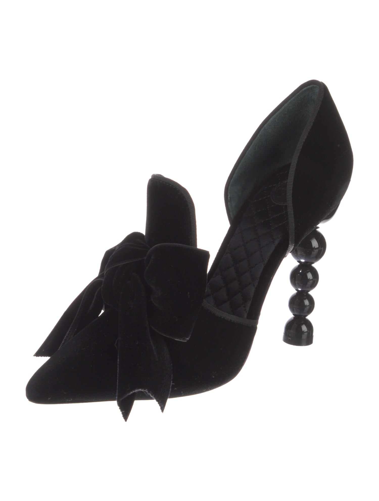 Tory Burch Velvet Bow Accents D'Orsay Pumps