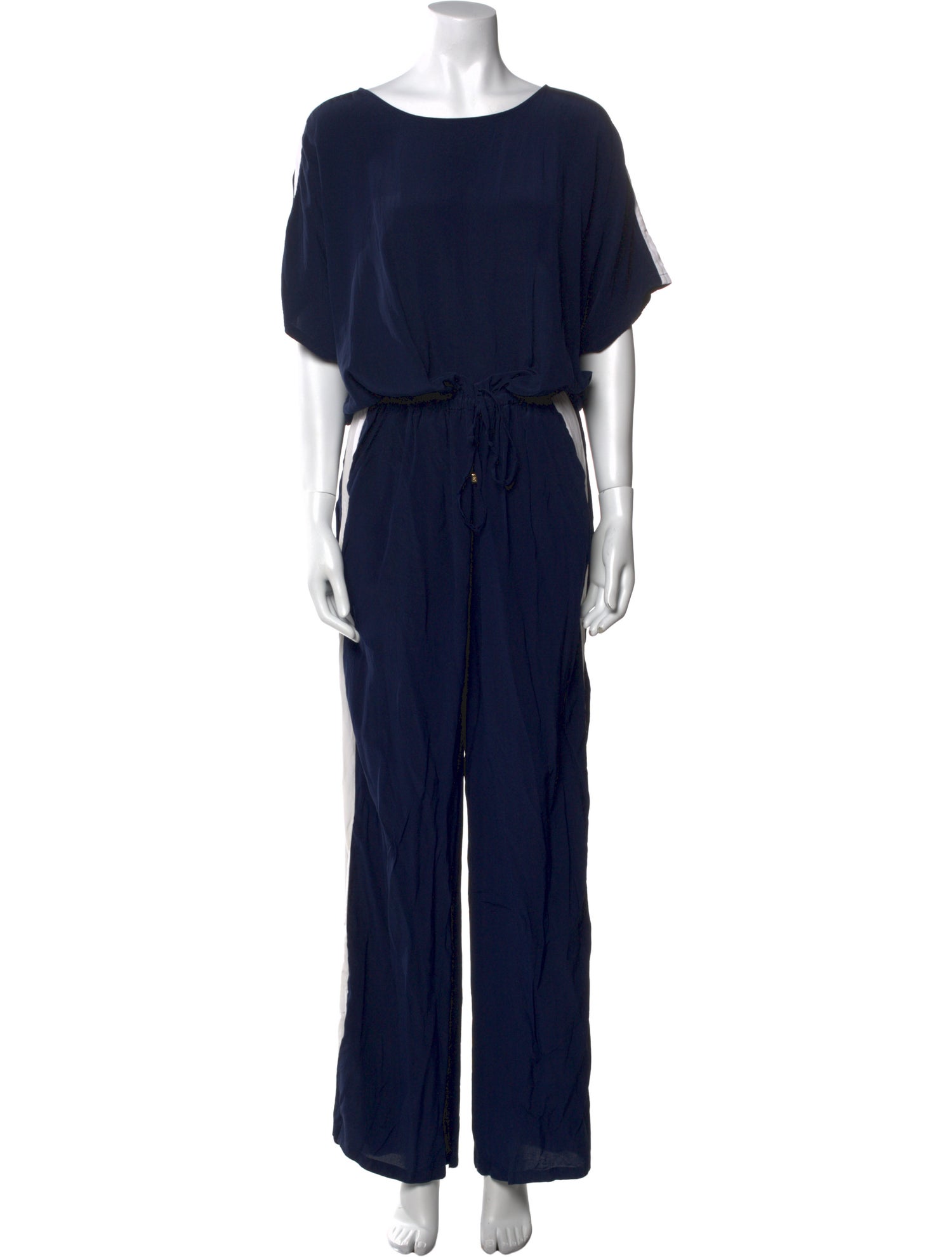 Tory Burch Silk Scoop Neck Jumpsuit