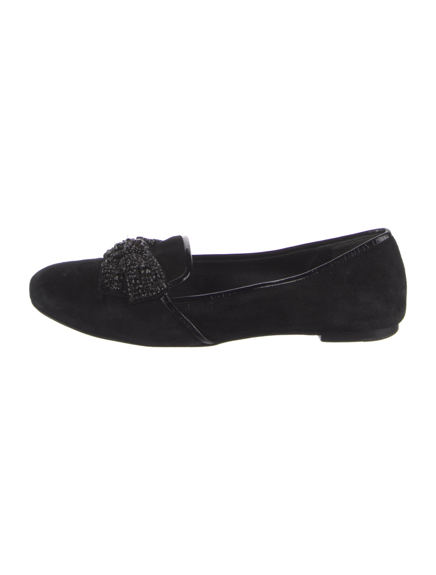 Tory Burch Suede Bow Accents Loafers