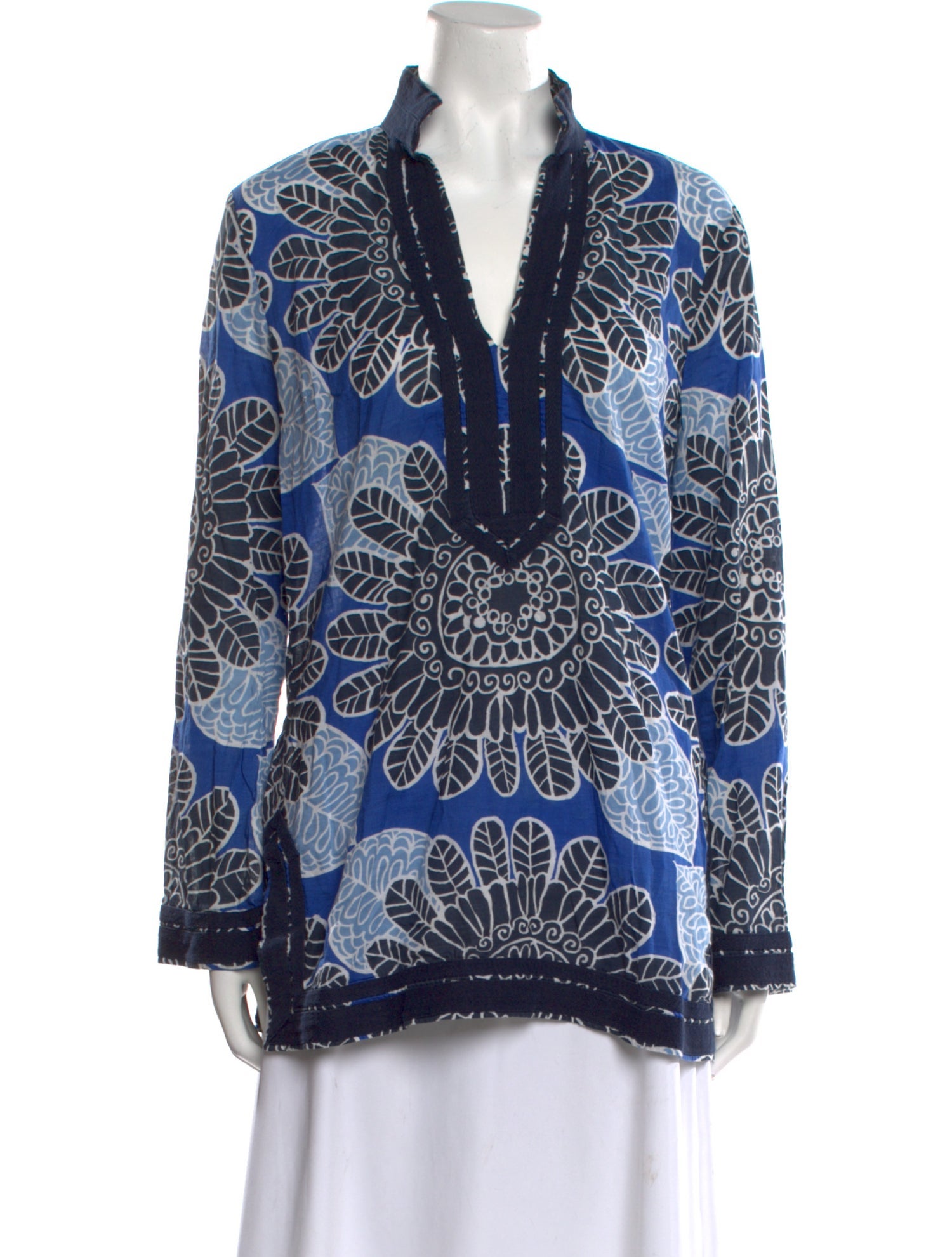 Tory Burch Printed V-Neck Tunic