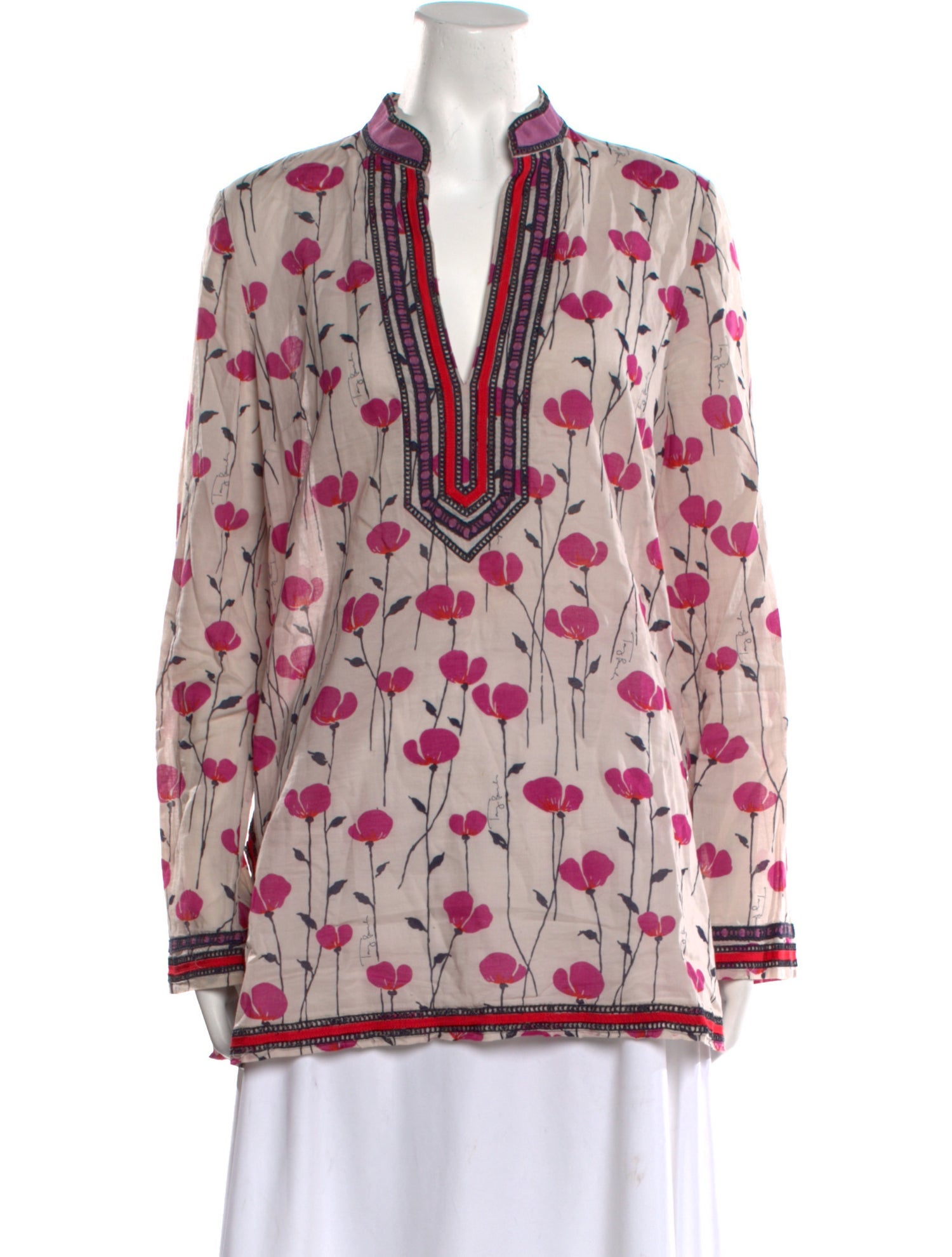 Tory Burch Printed V-Neck Tunic