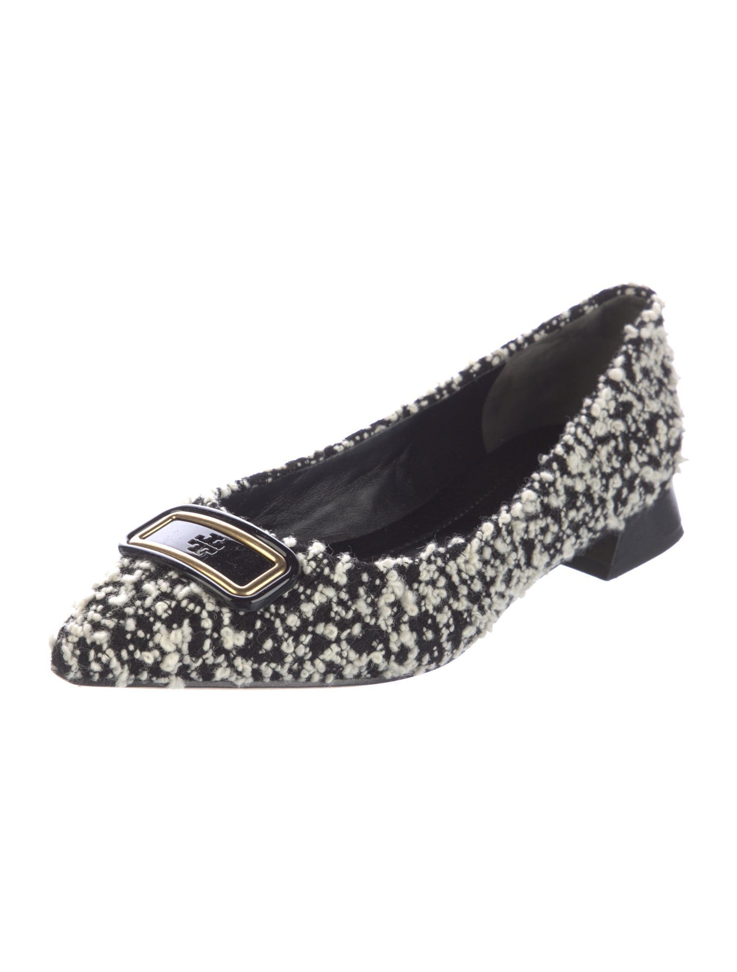 Tory Burch Tweed Tweed Pattern Ballet Flats