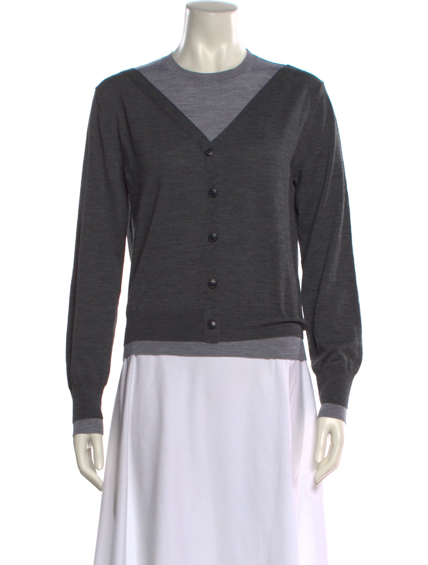 Tory Burch Wool Colorblock Pattern Sweater