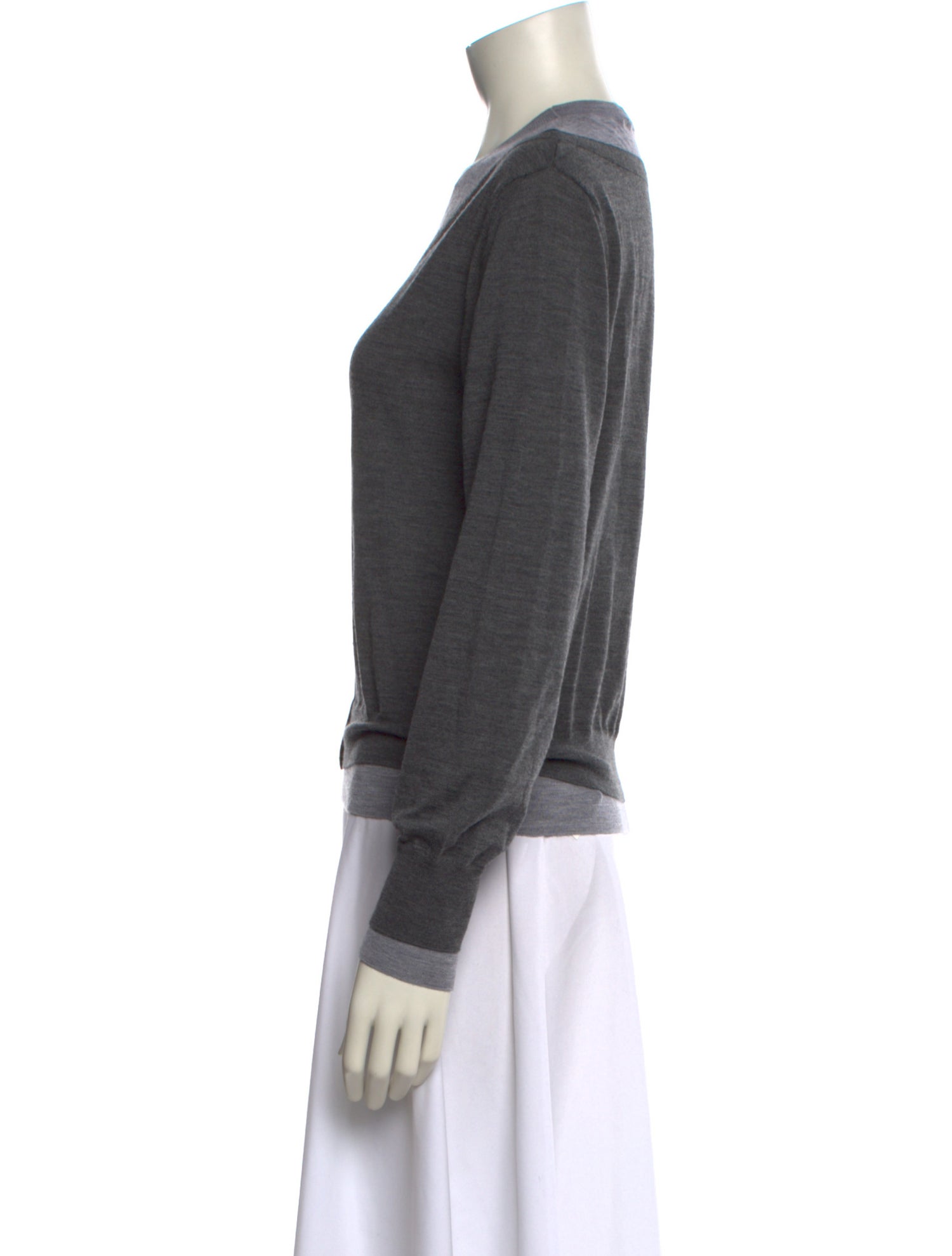 Tory Burch Wool Colorblock Pattern Sweater