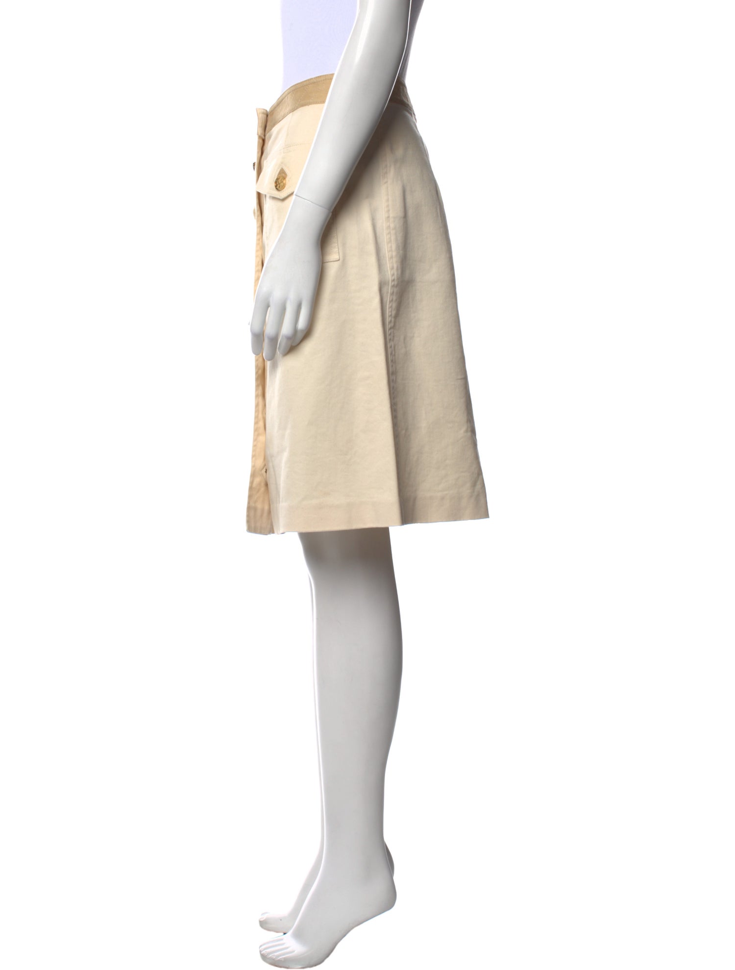 Tory Burch Faux Fur Trim Knee-Length Skirt