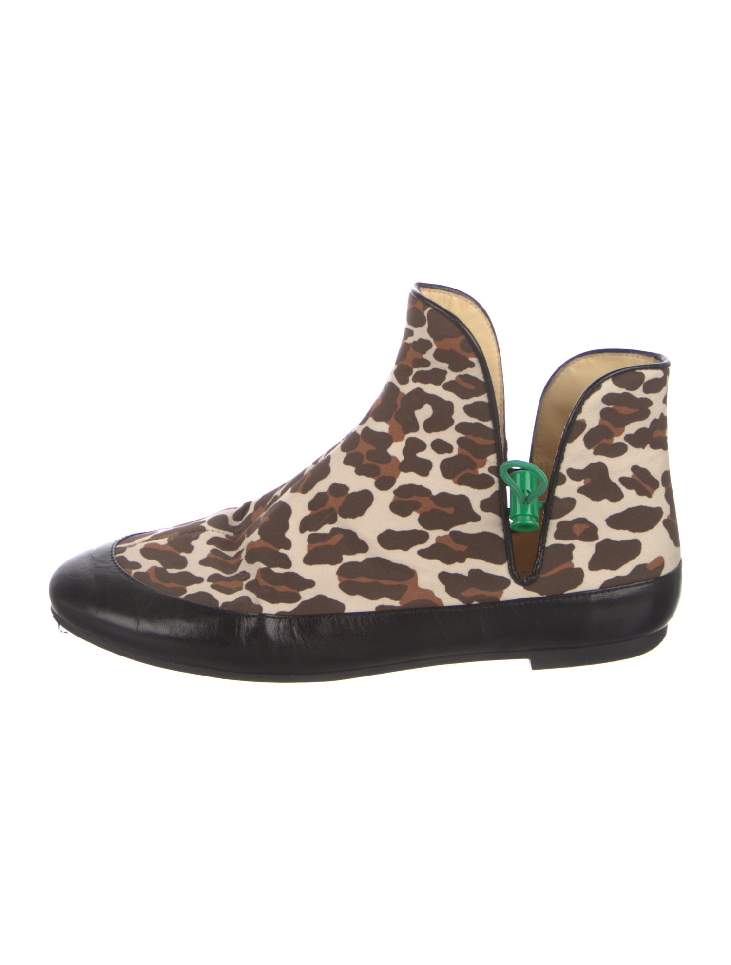 Tory Burch Leather Animal Print Chelsea Boots