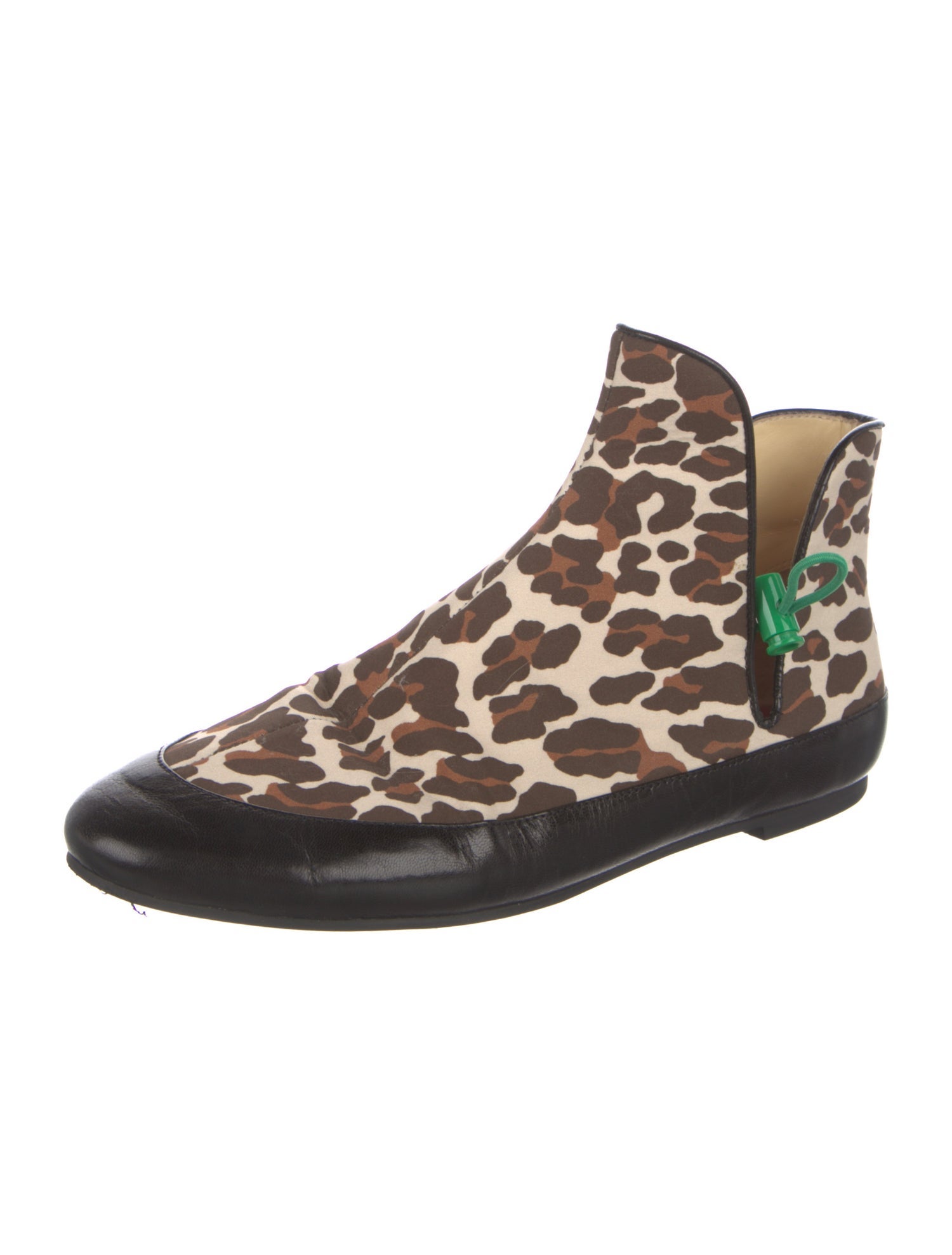 Tory Burch Leather Animal Print Chelsea Boots