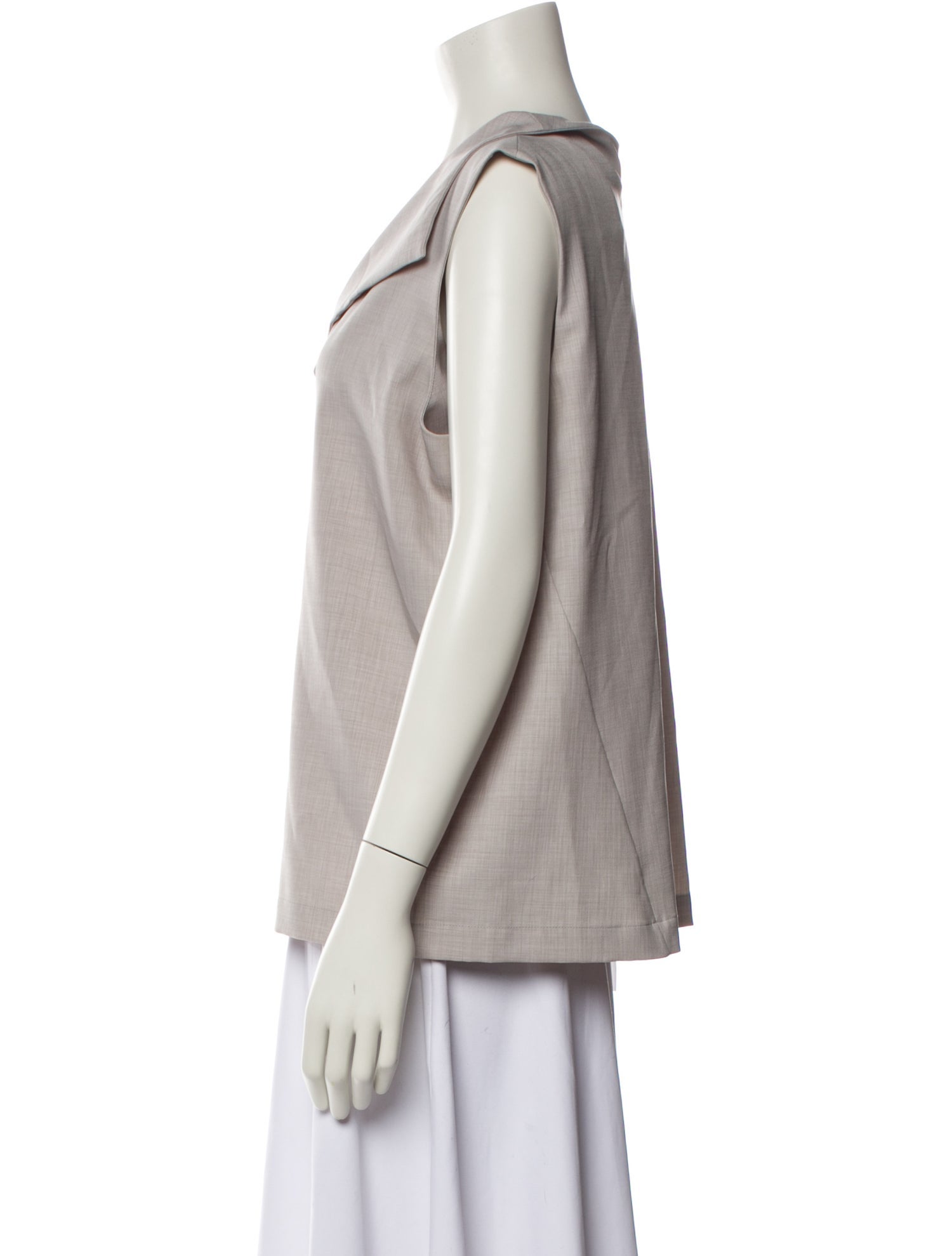 Tory Burch V-Neck Sleeveless Sweatshirt