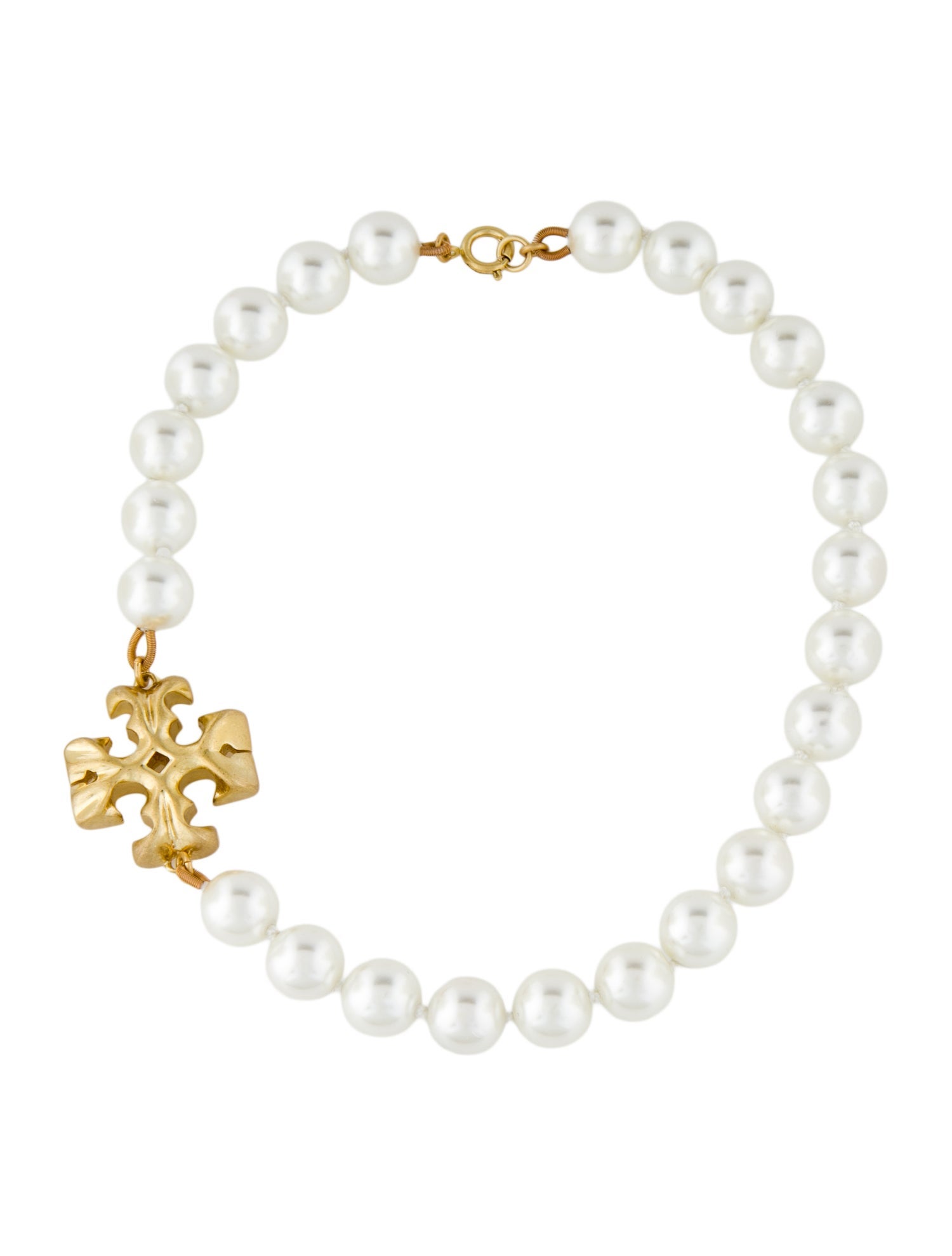 Tory Burch Faux Pearl Roxanne Station Necklace