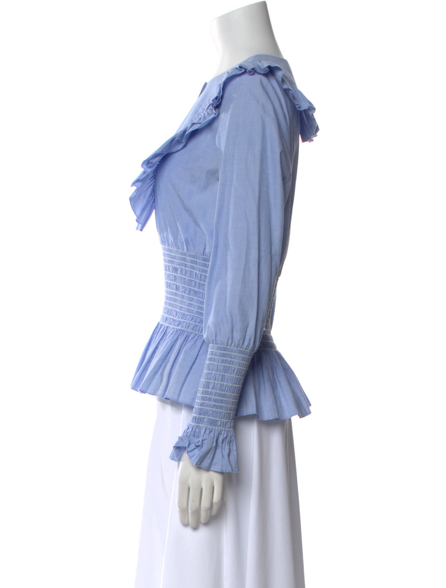 Tory Burch Crew Neck Long Sleeve Blouse