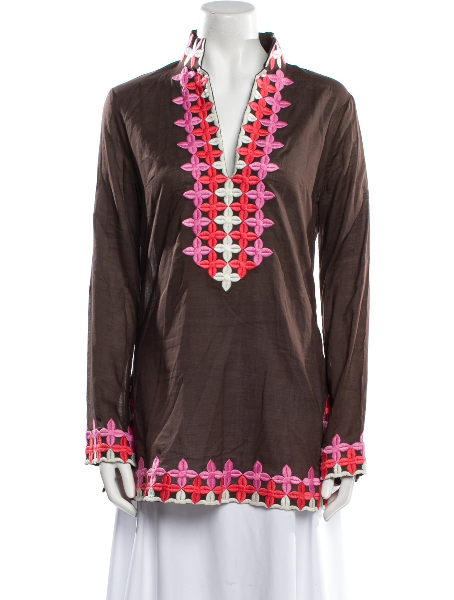 Tory Burch Printed V-Neck Tunic