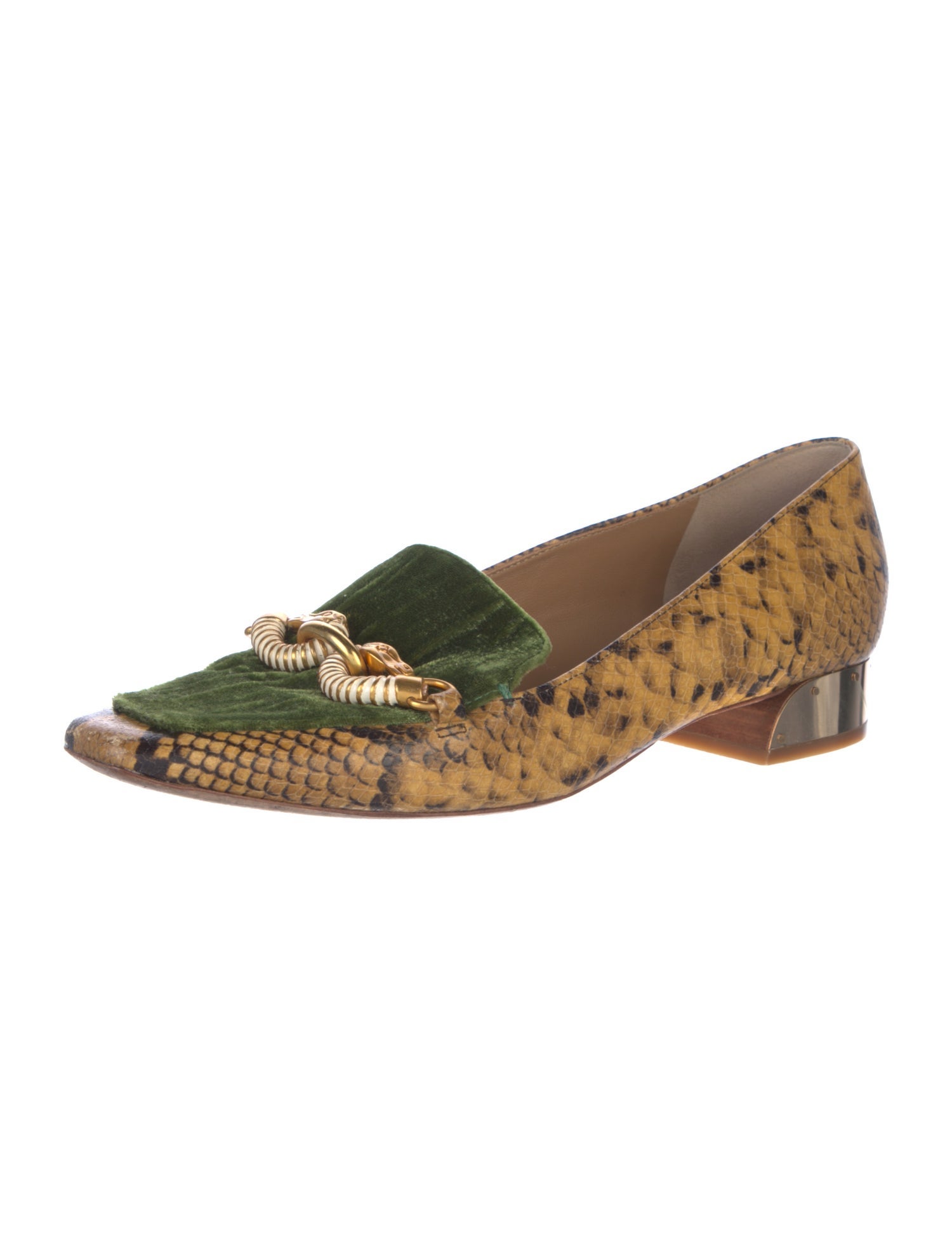 Tory Burch Leather Animal Print Loafers