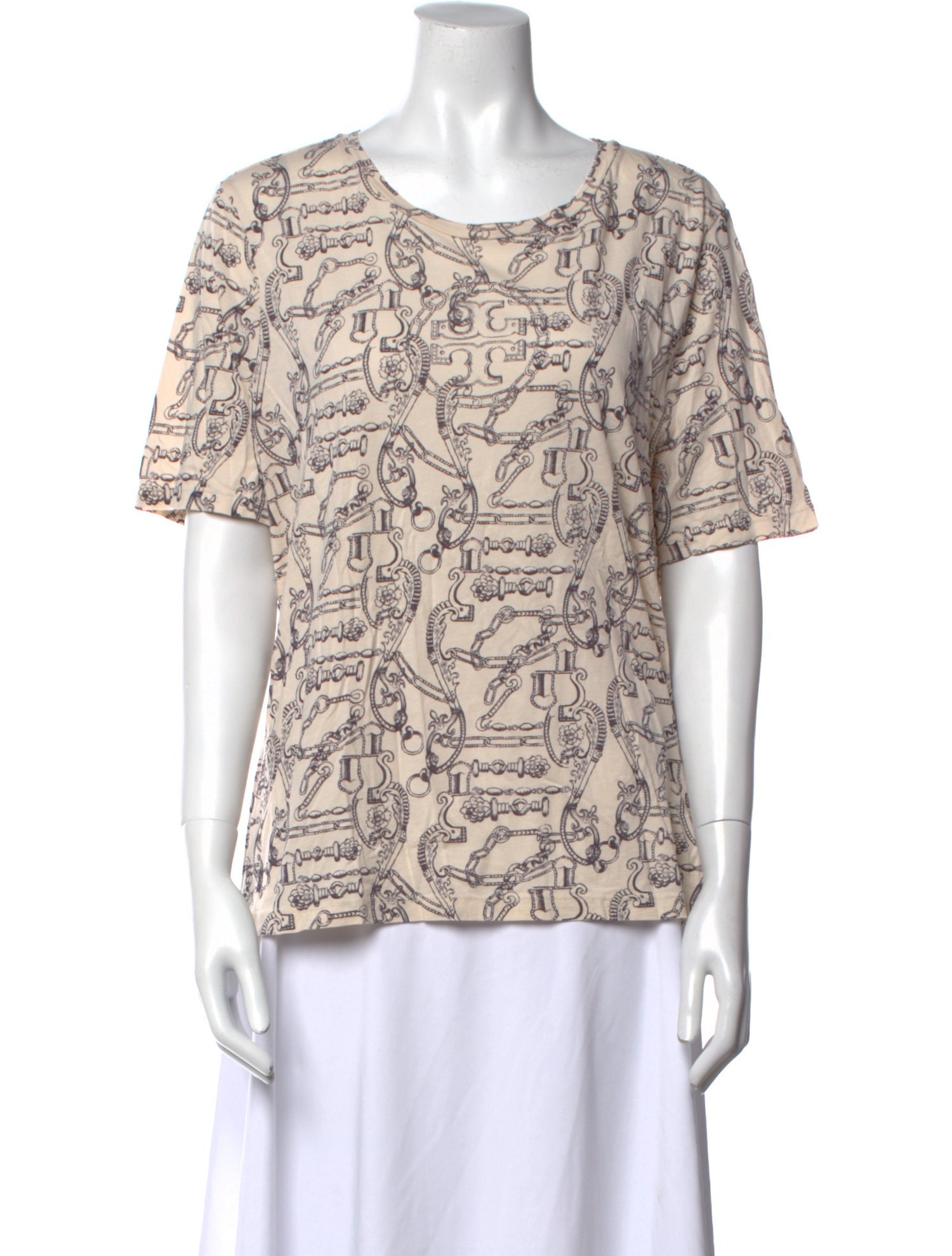 Tory Burch Printed Scoop Neck T-Shirt