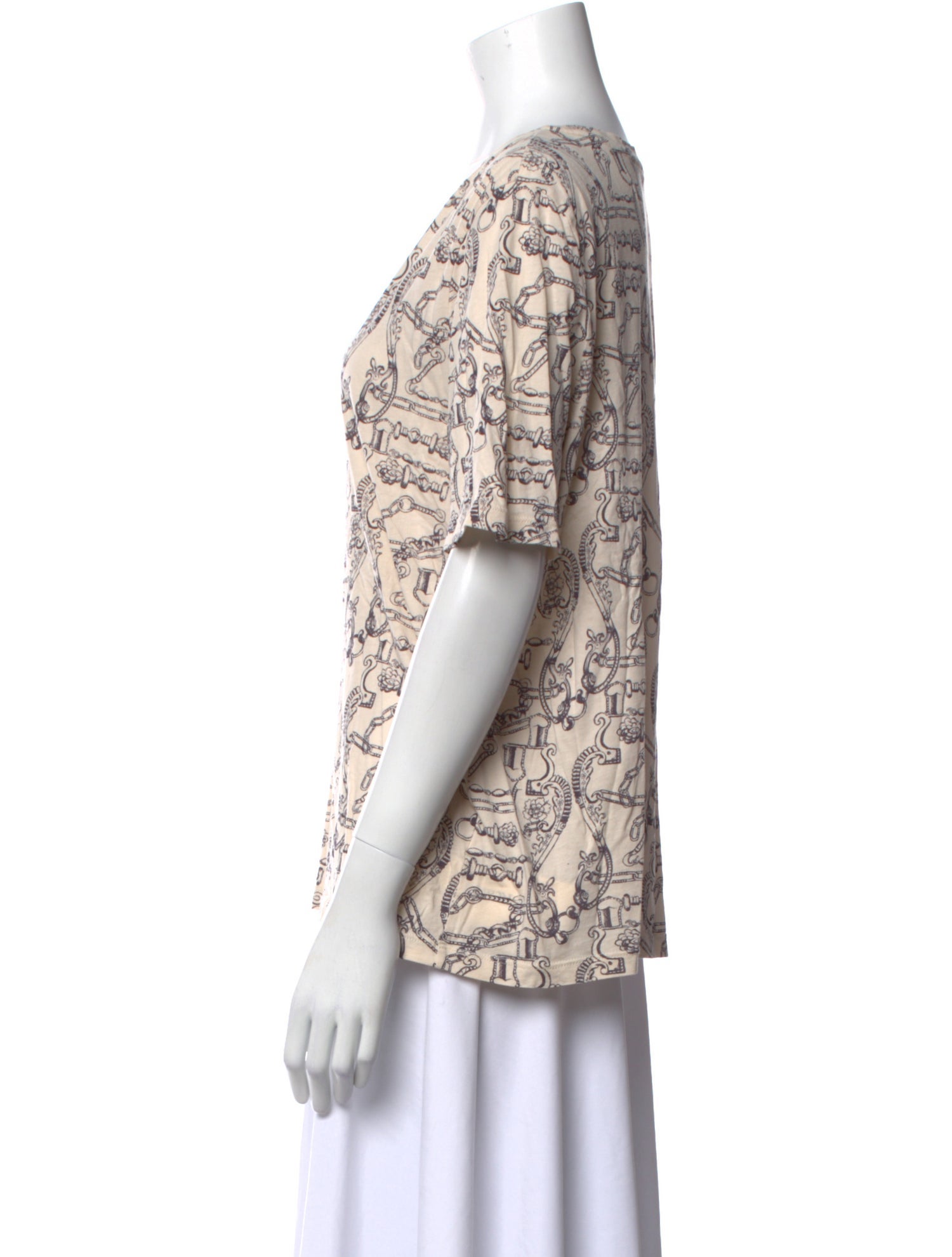 Tory Burch Printed Scoop Neck T-Shirt