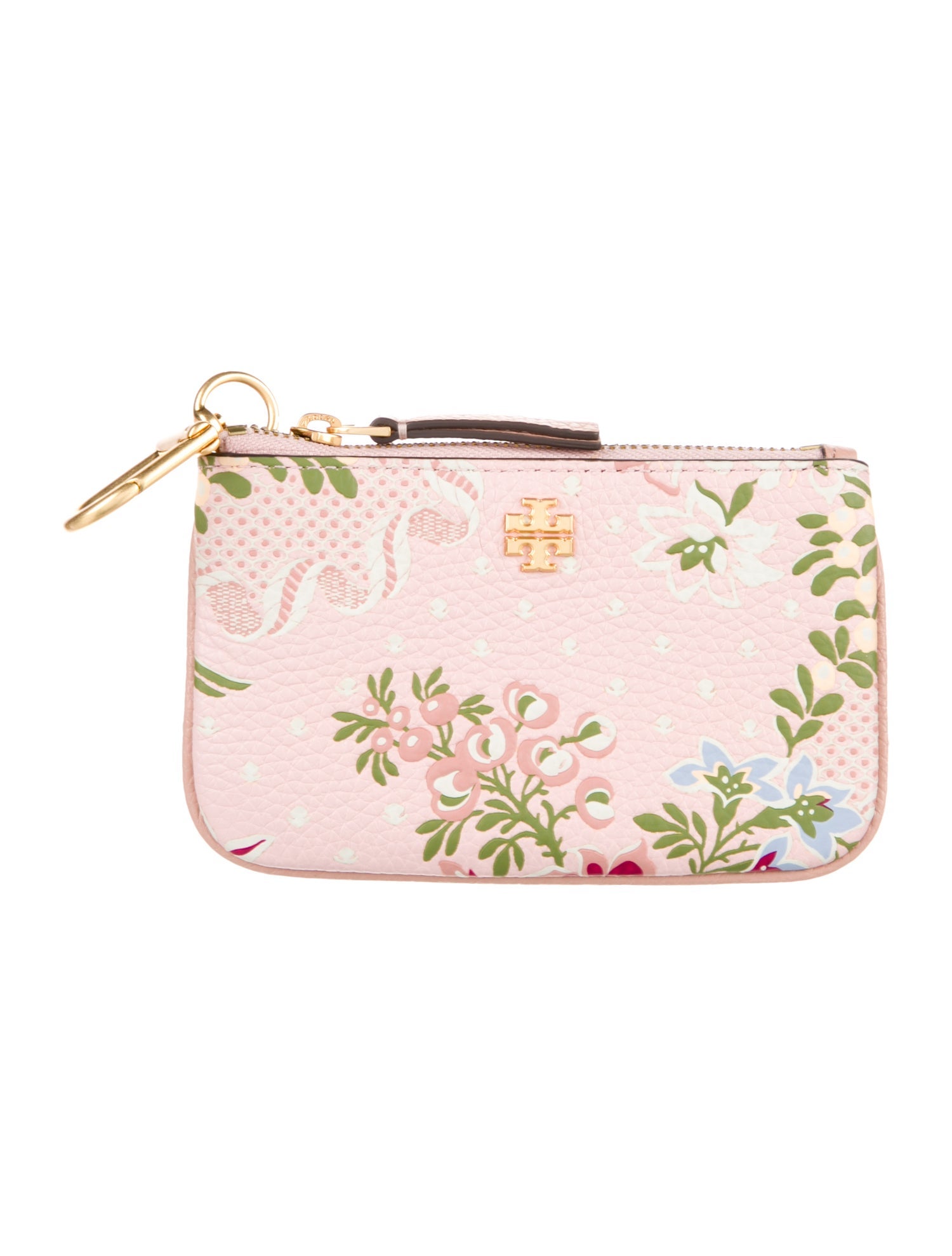Tory Burch Leather Floral Print Pouch w/ Tags