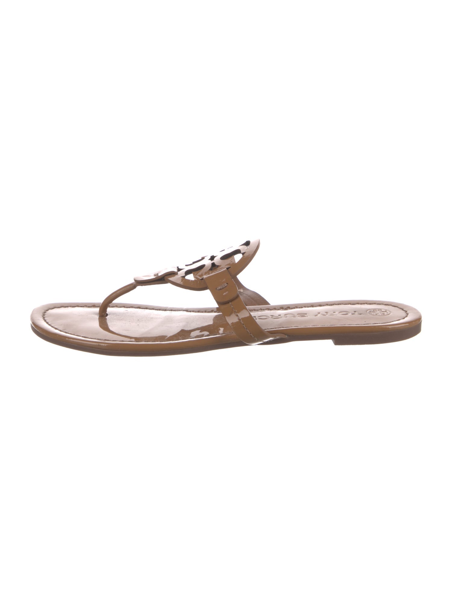 Tory Burch Patent Leather Flip Flops
