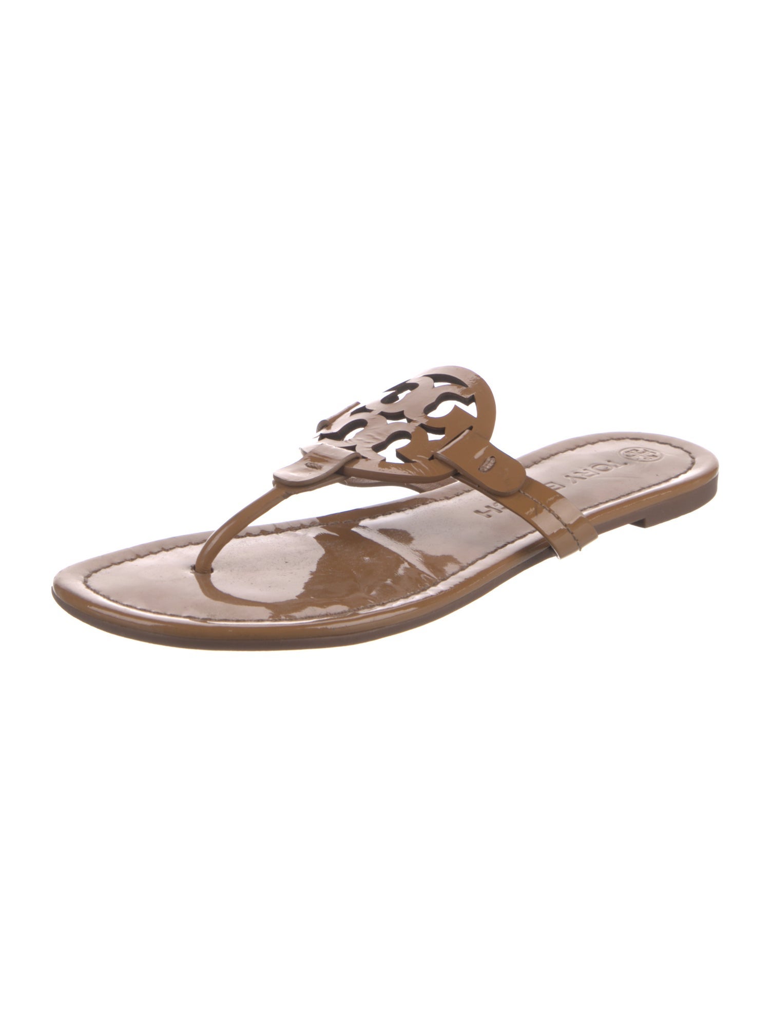 Tory Burch Patent Leather Flip Flops