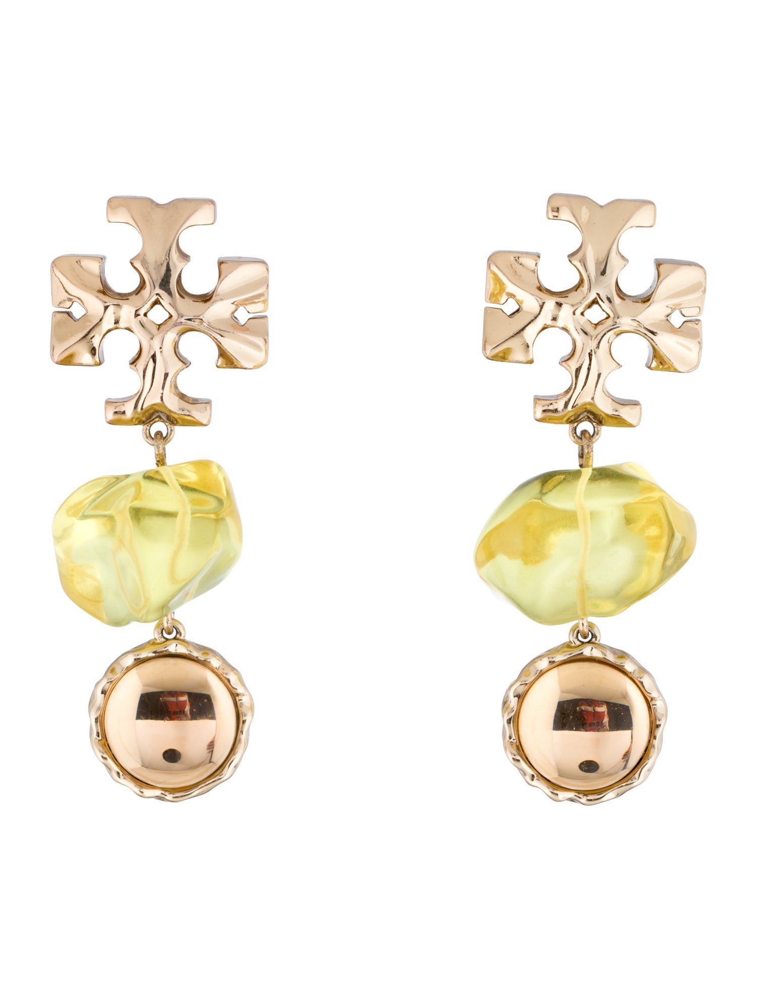 Tory Burch Roxanne Double Drop Clip-On Earrings