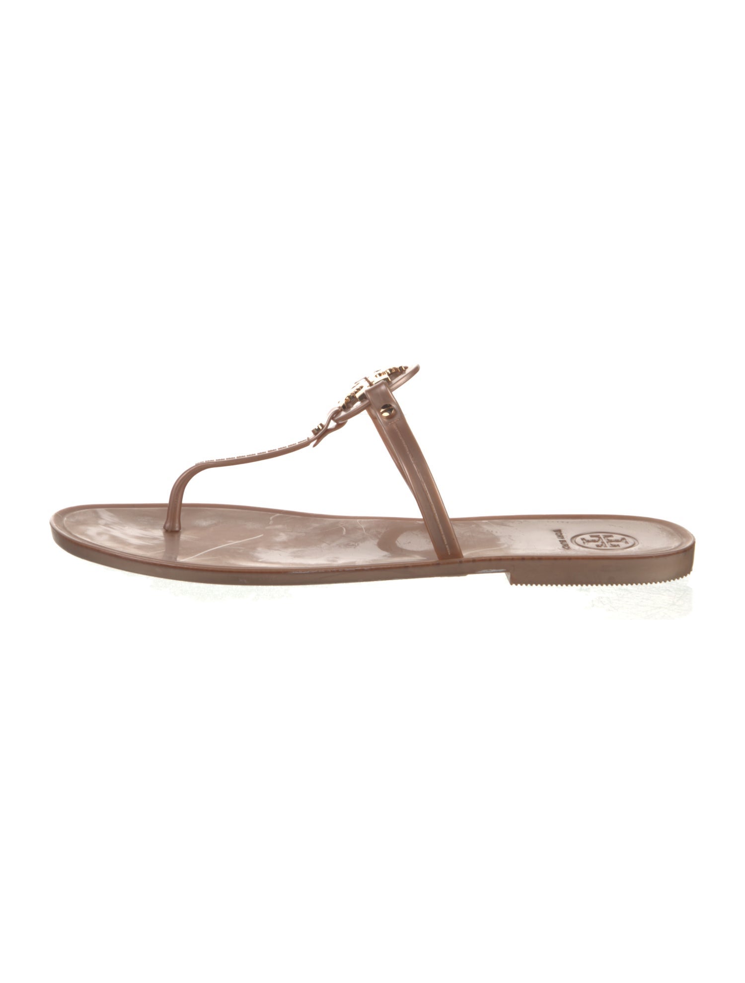 Tory Burch Rubber T-Strap Sandals