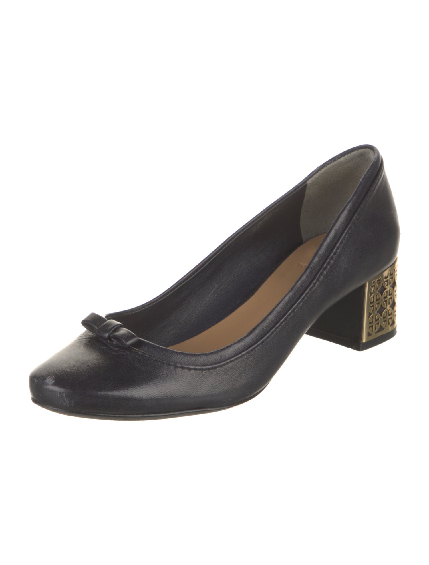 Tory Burch Leather Bow Accents Pumps