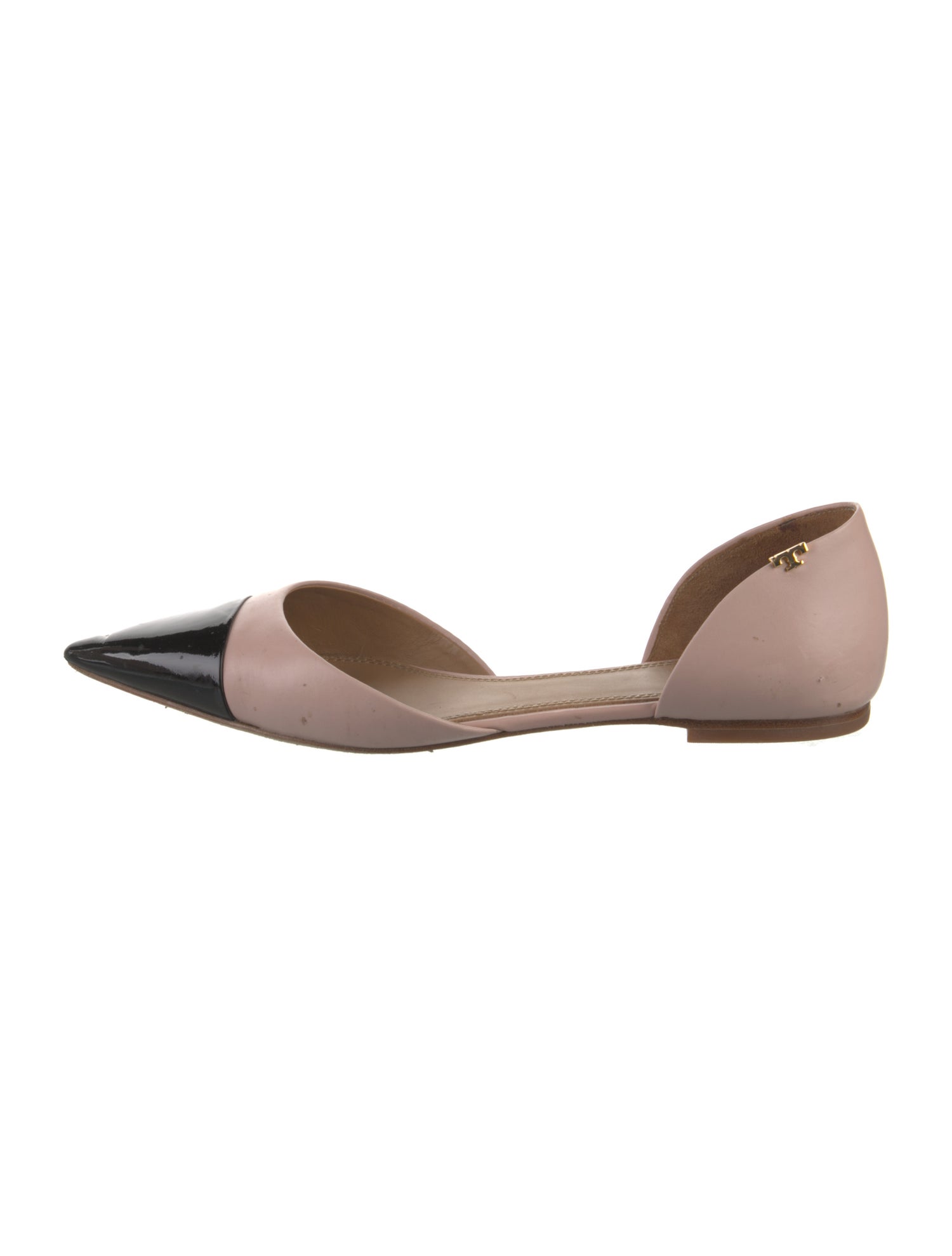 Tory Burch Leather Colorblock Pattern D'Orsay Flats