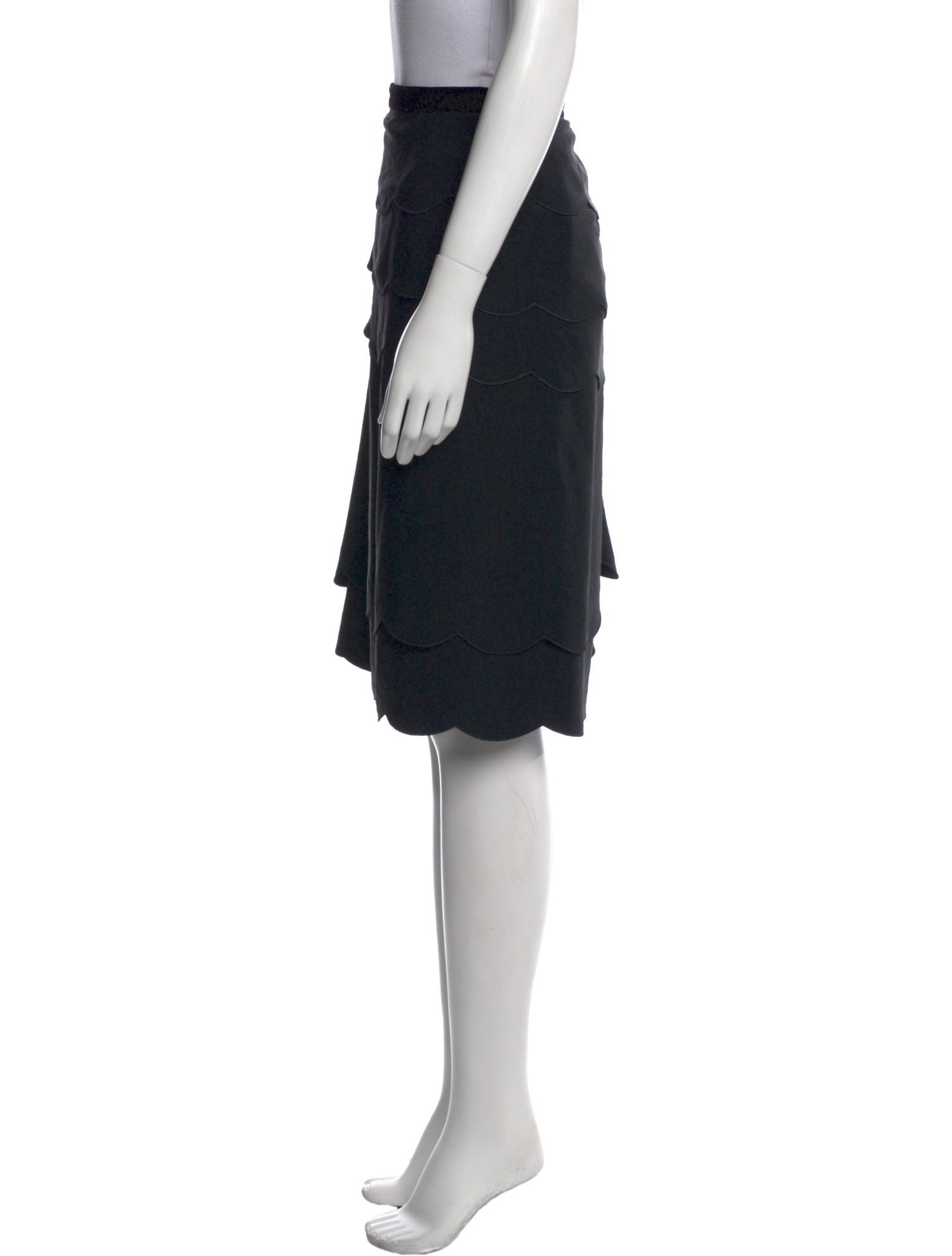 Tory Burch Scalloped Accent Knee-Length Skirt